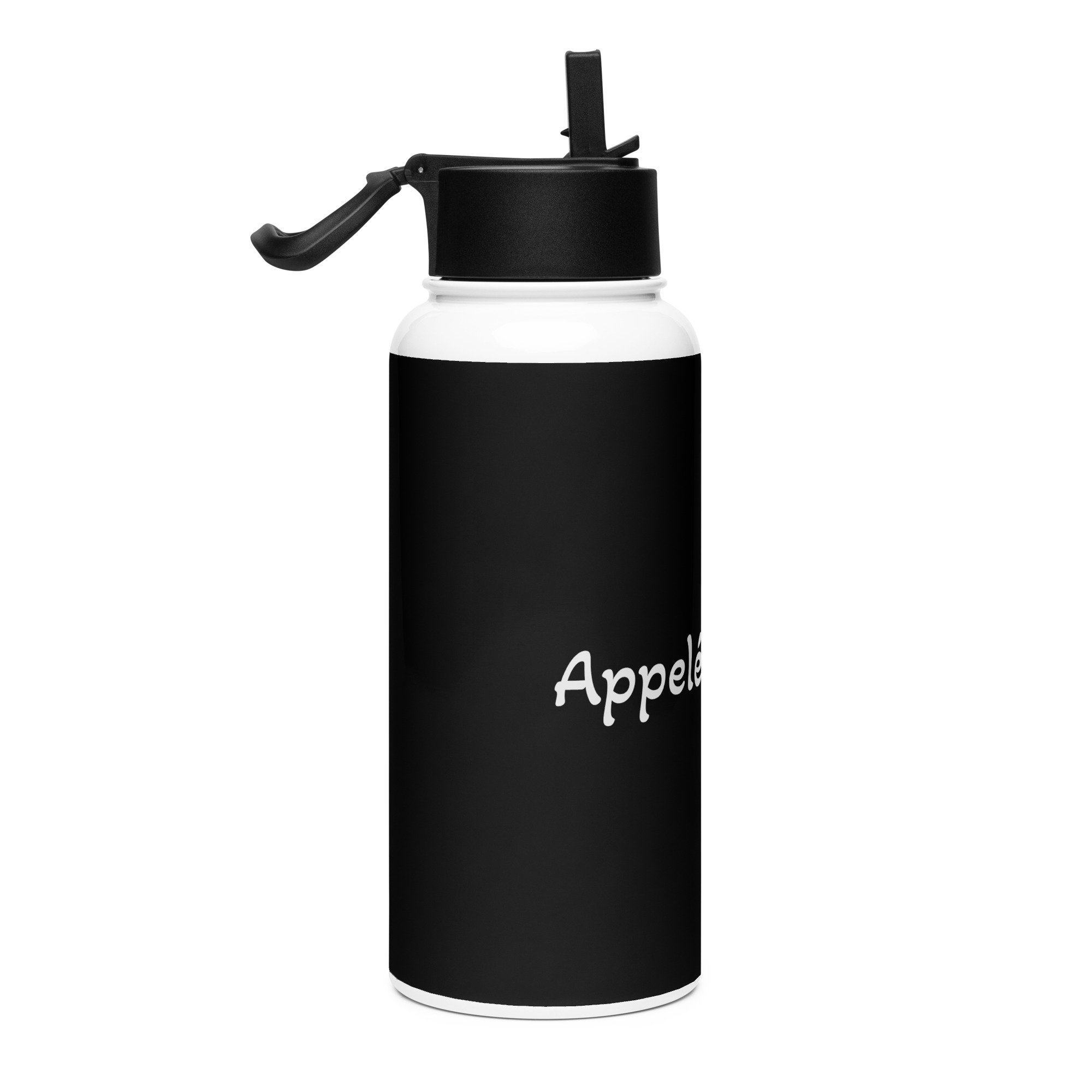 Bouteille d'eau en acier inoxydable avec paille "Appelé à briller" – Image 3