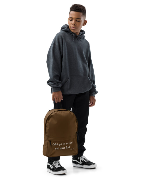 Sac à dos « Celui qui vit en moi est plus fort »