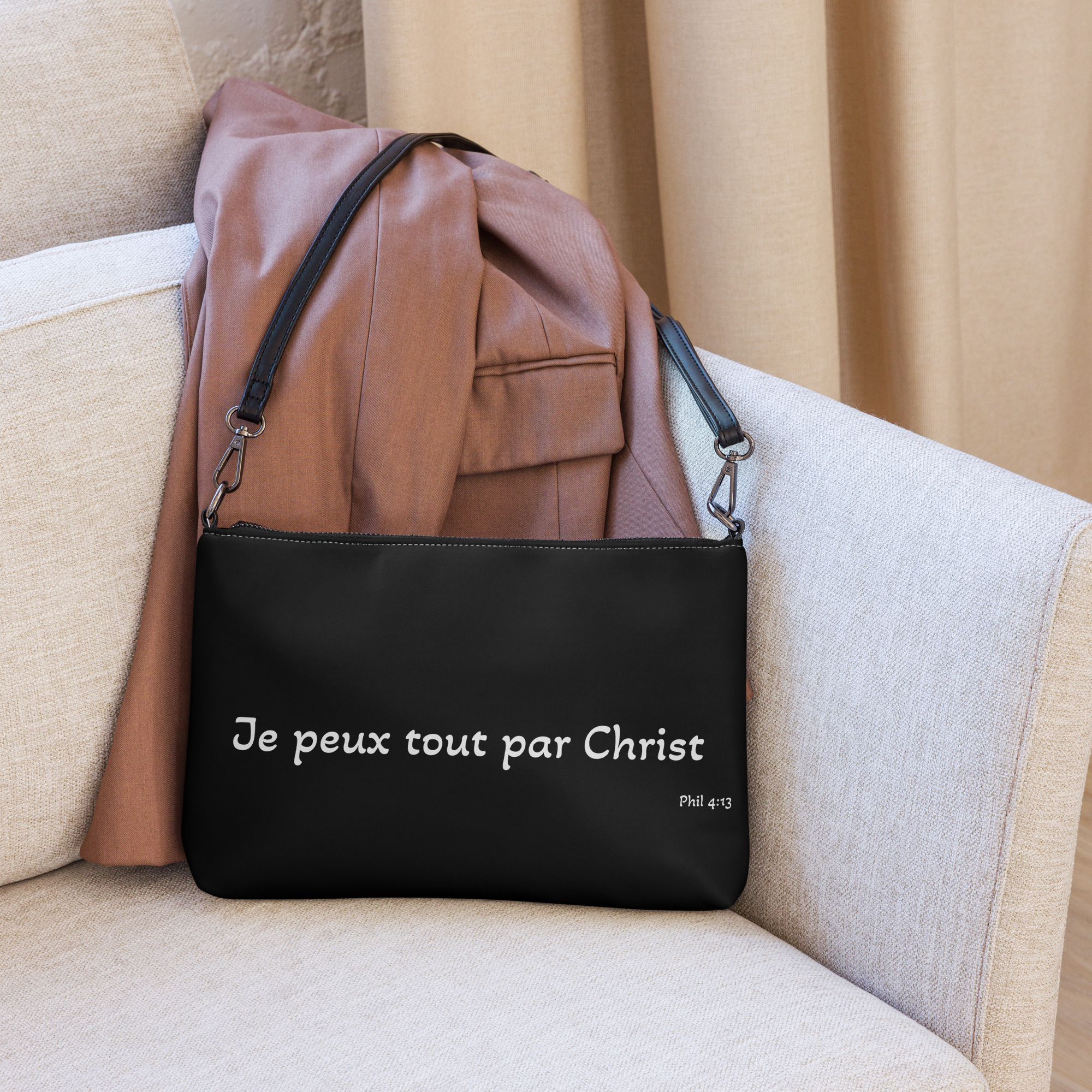 Sac en bandoulière "Je peux tout par Christ" – Image 3
