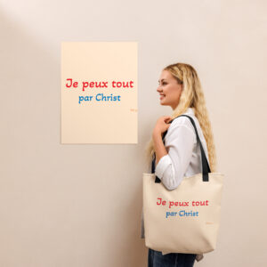 Tote bag "Je peux tout par Christ"
