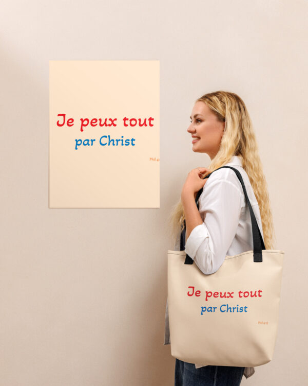 Tote bag « Je peux tout par Christ »