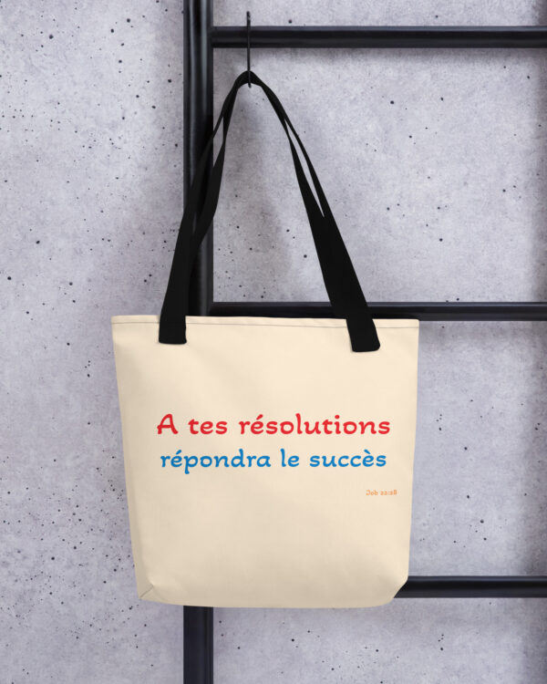 Tote bag « À tes résolutions répondra le succès »