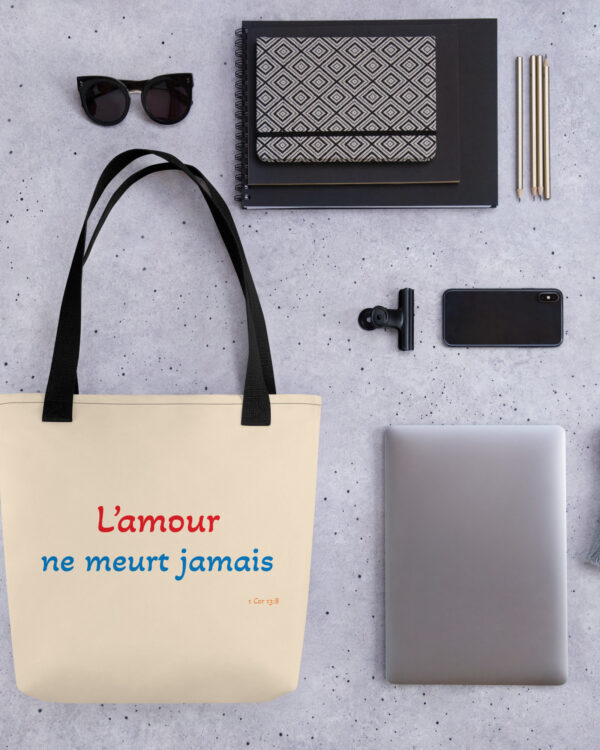 Tote bag « L’amour ne meurt jamais »