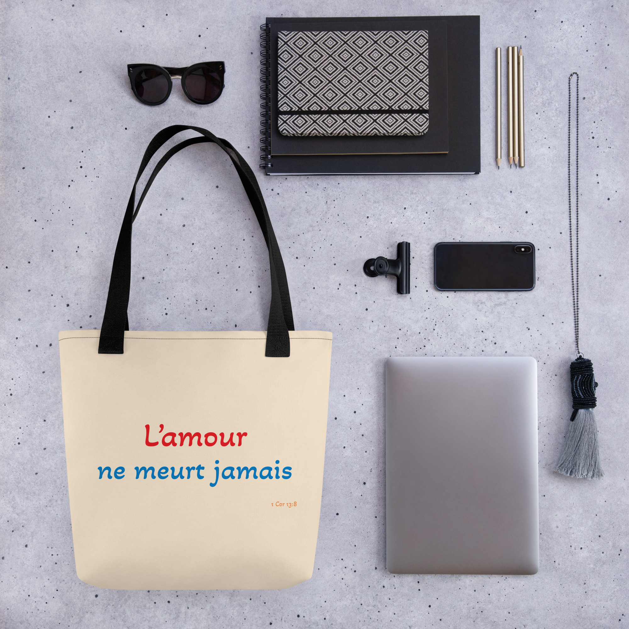Tote bag "L’amour ne meurt jamais"