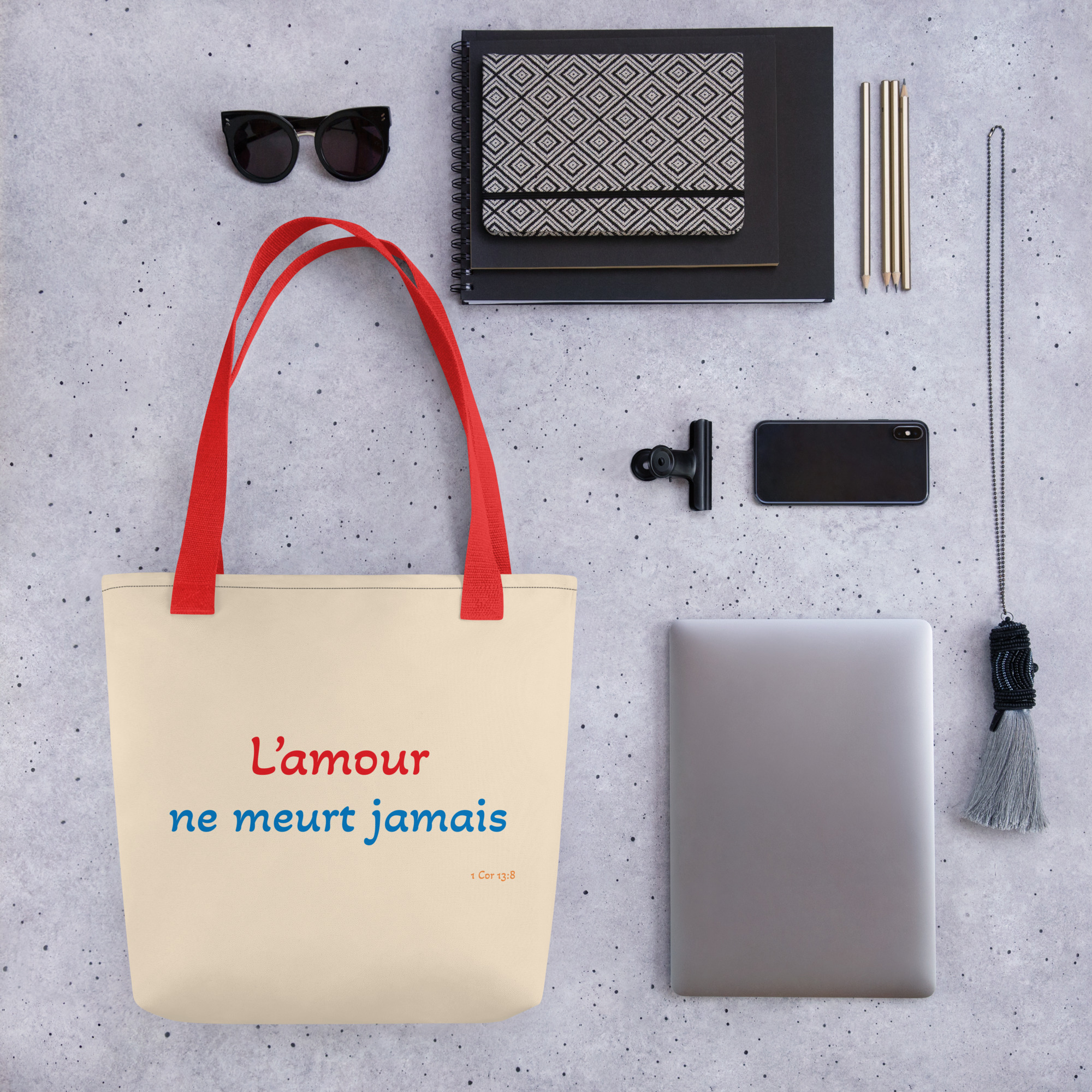 Tote bag "L’amour ne meurt jamais" – Image 2