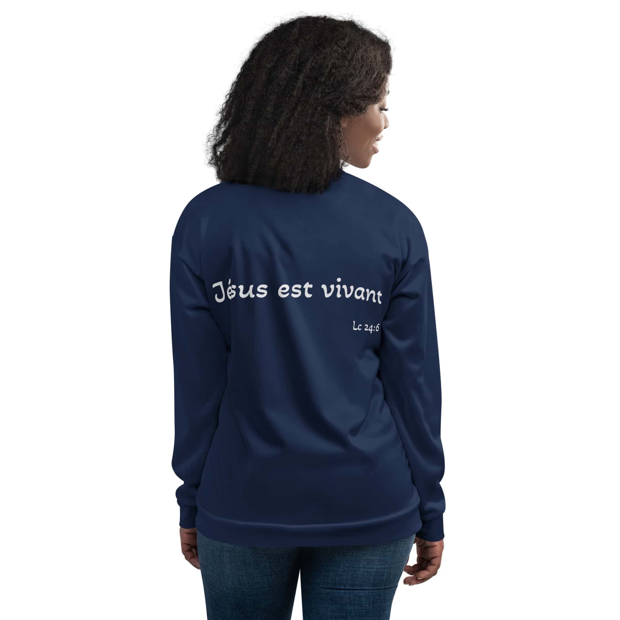 Veste de bombardier unisexe "Jésus est vivant" – Image 2