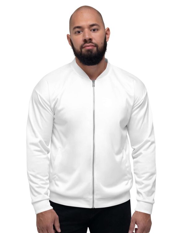 Veste bomber unisexe « Victorieux » – Blanc