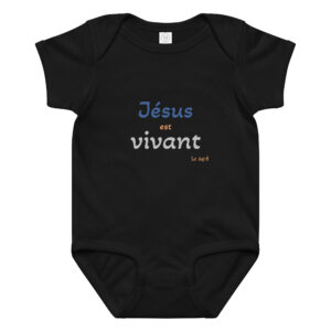Body en jersey bébé "Jésus est vivant"