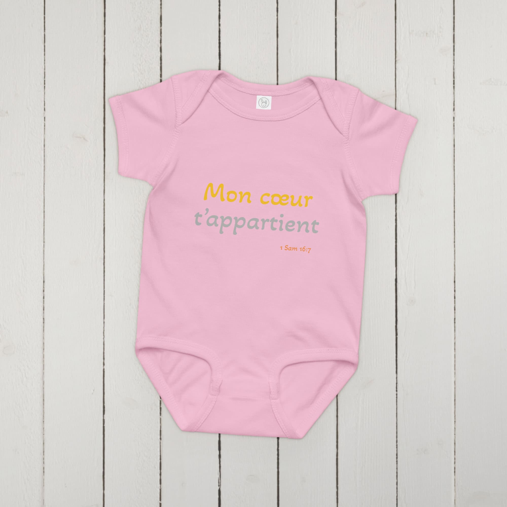 Body en jersey bébé "Mon cœur t’appartient" – Image 9