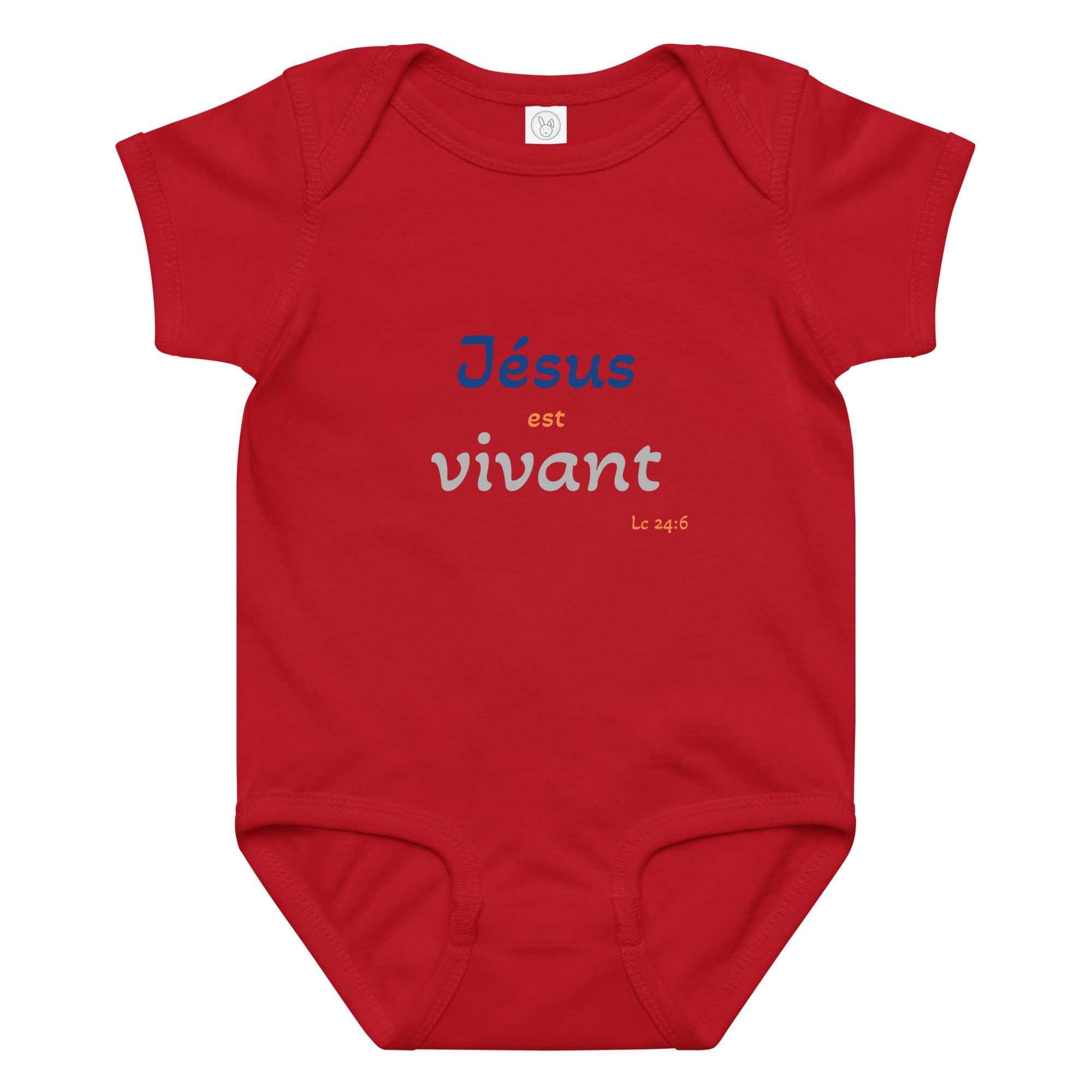 Body en jersey bébé "Jésus est vivant" – Image 3