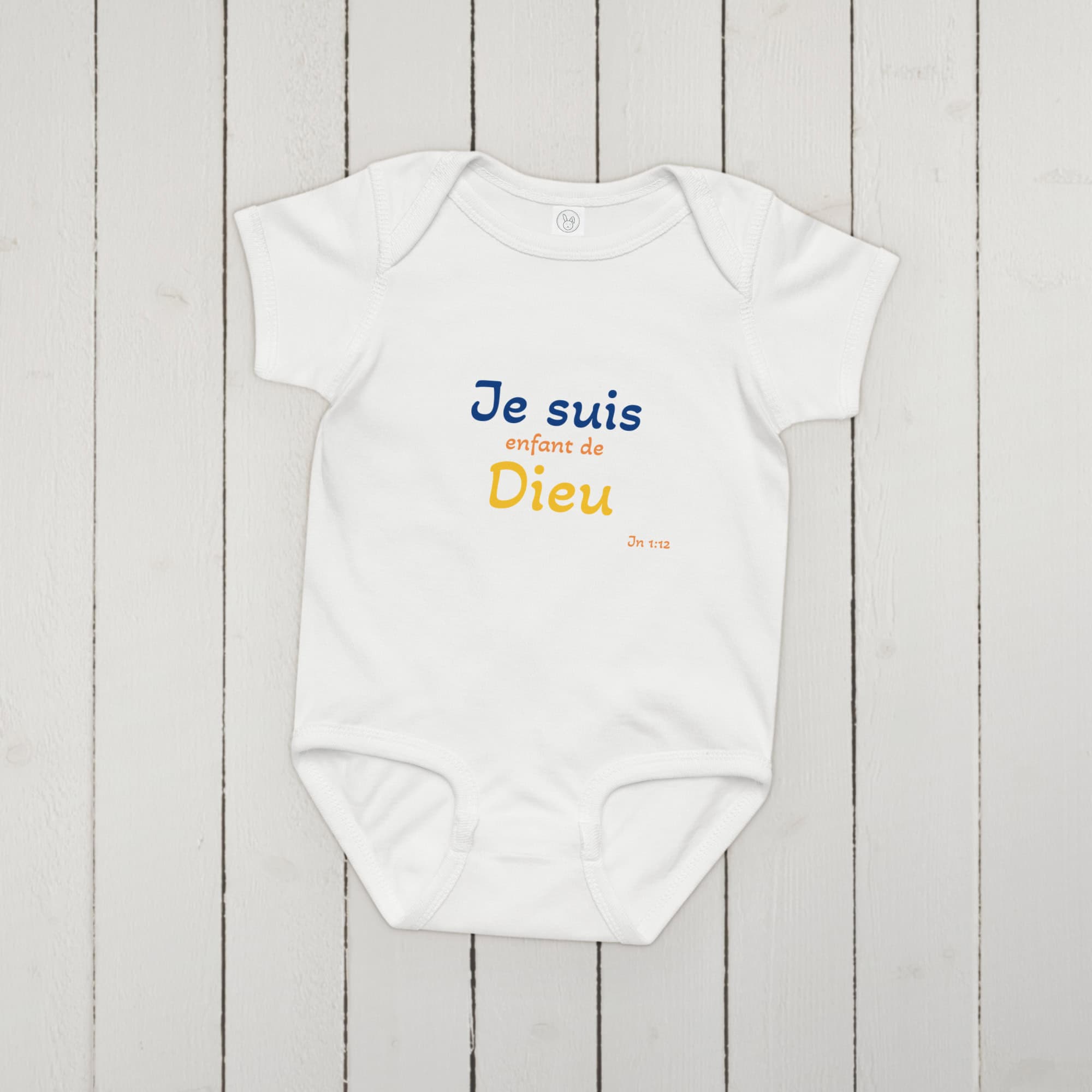 Body en jersey bébé "Je suis enfant de Dieu" – Image 10