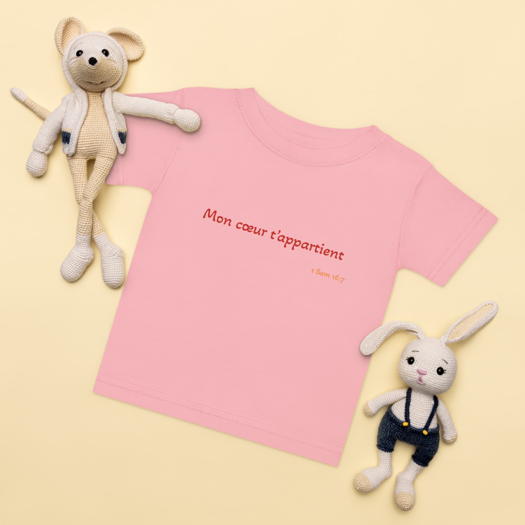 T-shirt en jersey bébé "Mon cœur t’appartient" – Image 4