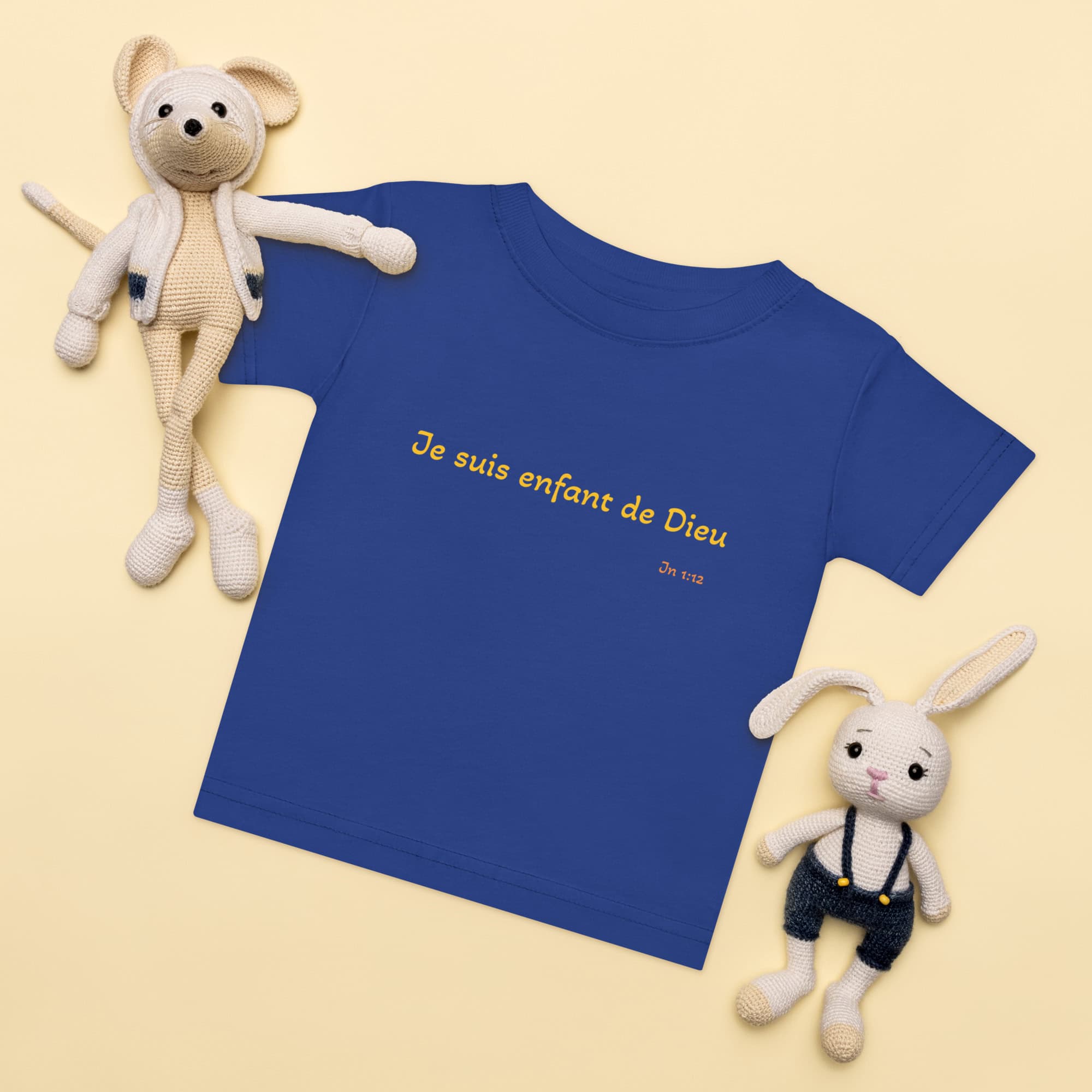 T-shirt en jersey bébé "Je suis enfant de Dieu" – Image 2