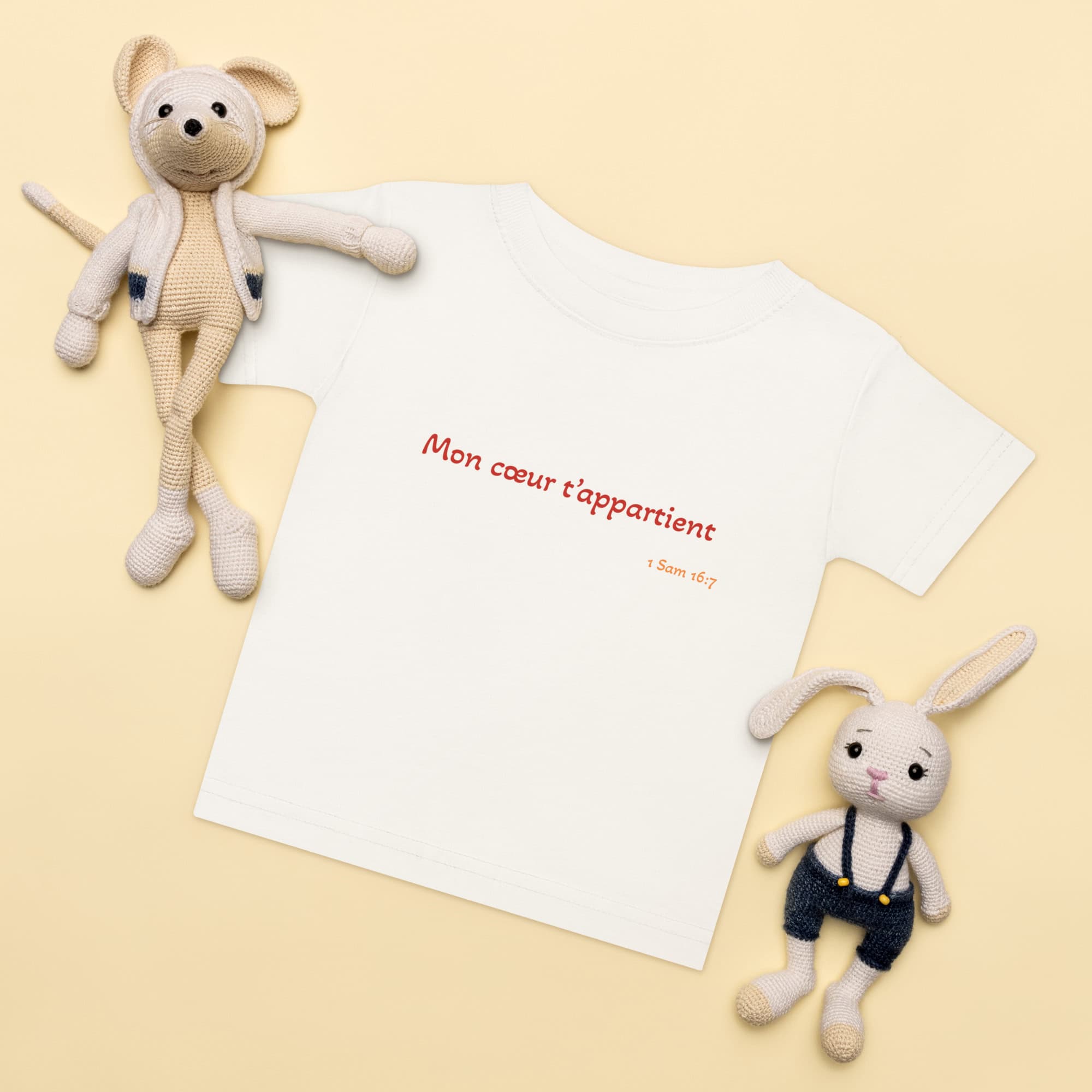 T-shirt en jersey bébé "Mon cœur t’appartient" – Image 2