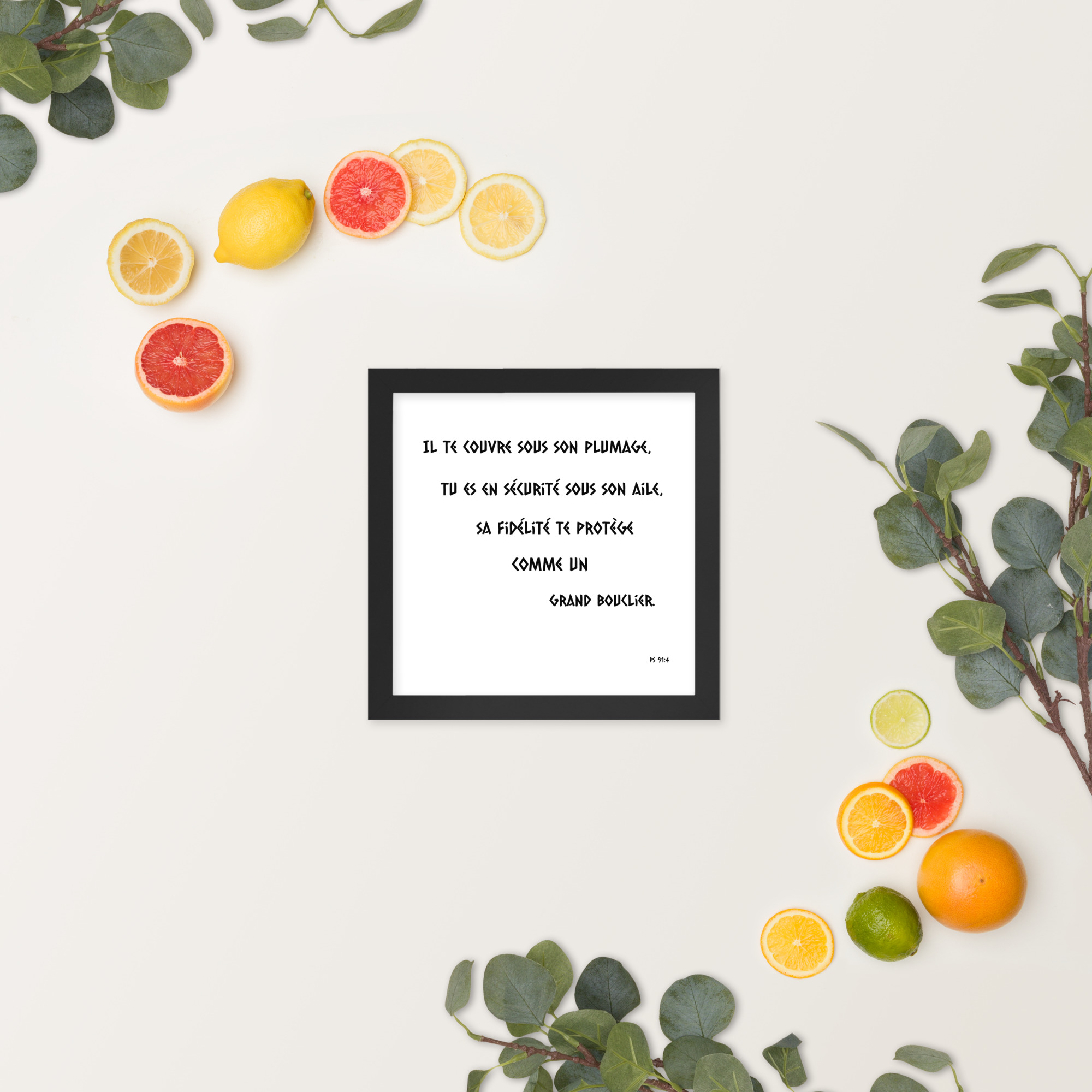 Poster premium encadré "Ps 91:4" – Image 3