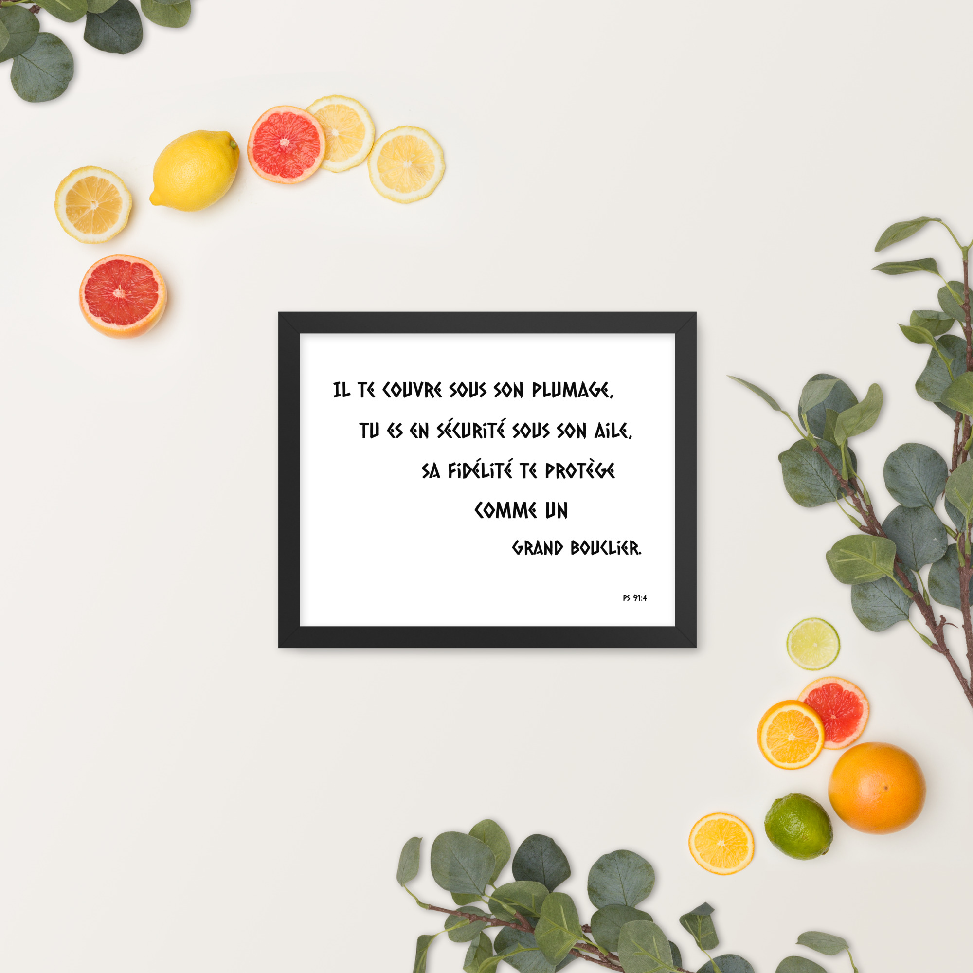 Poster premium encadré "Ps 91:4" – Image 4