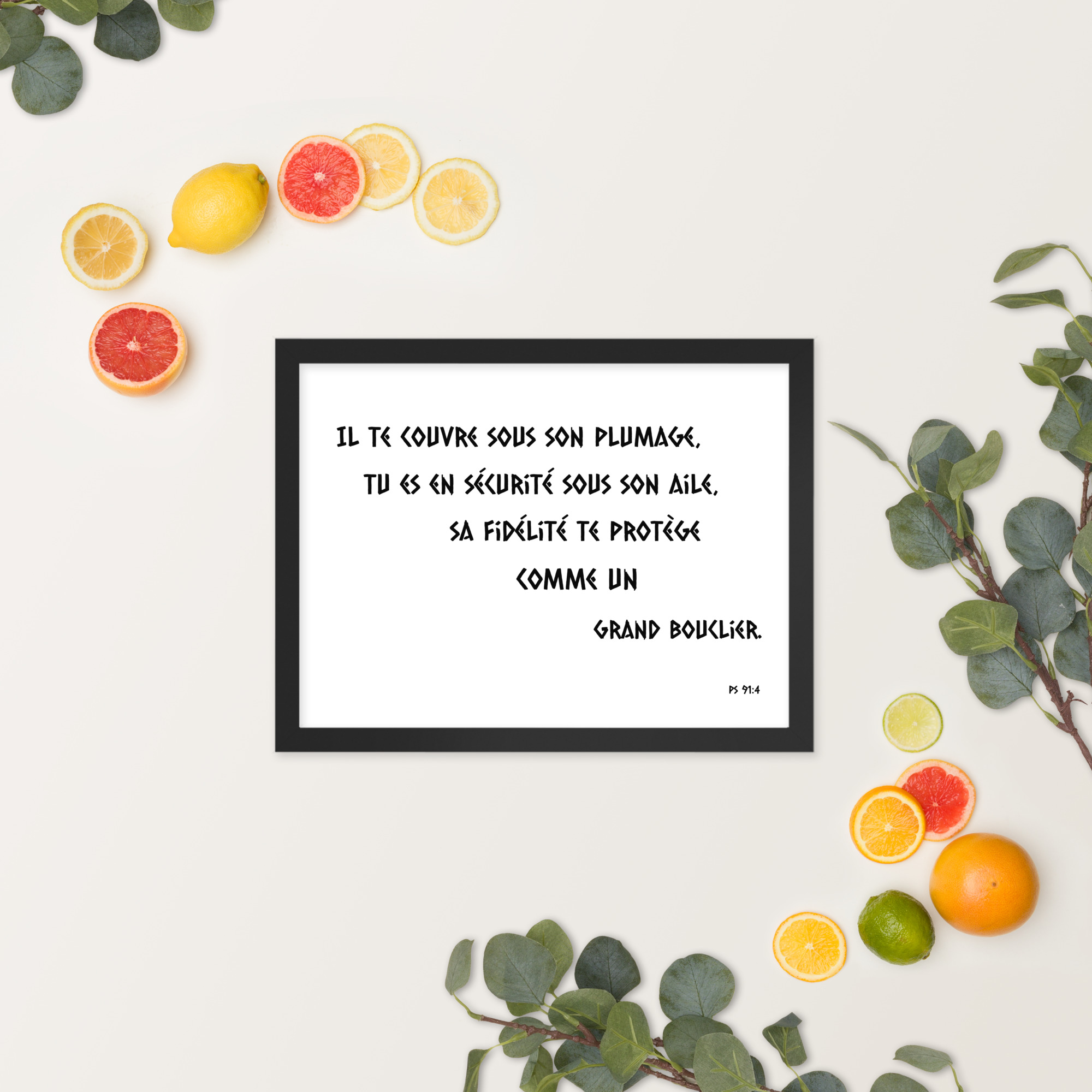 Poster premium encadré "Ps 91:4" – Image 6