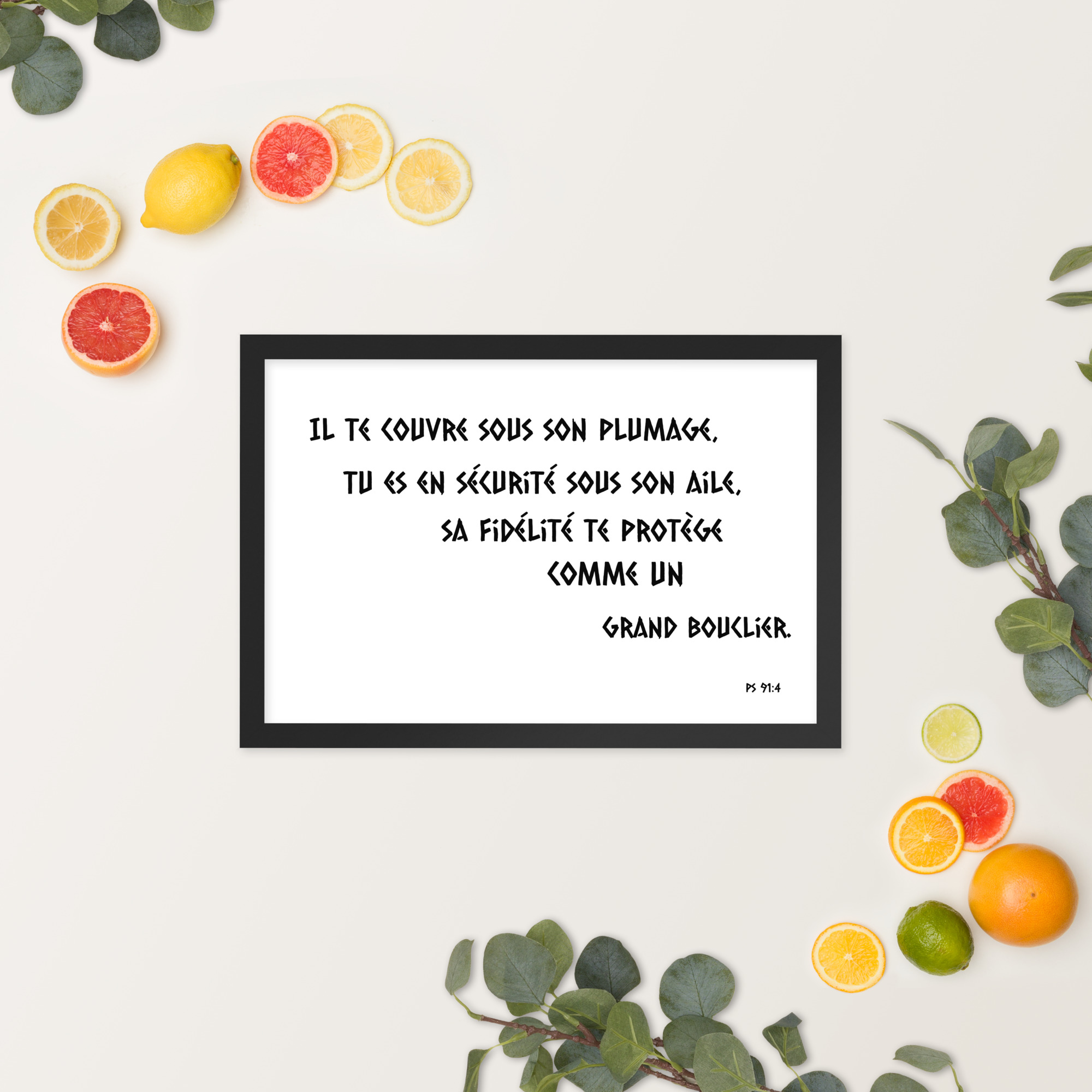 Poster premium encadré "Ps 91:4" – Image 7