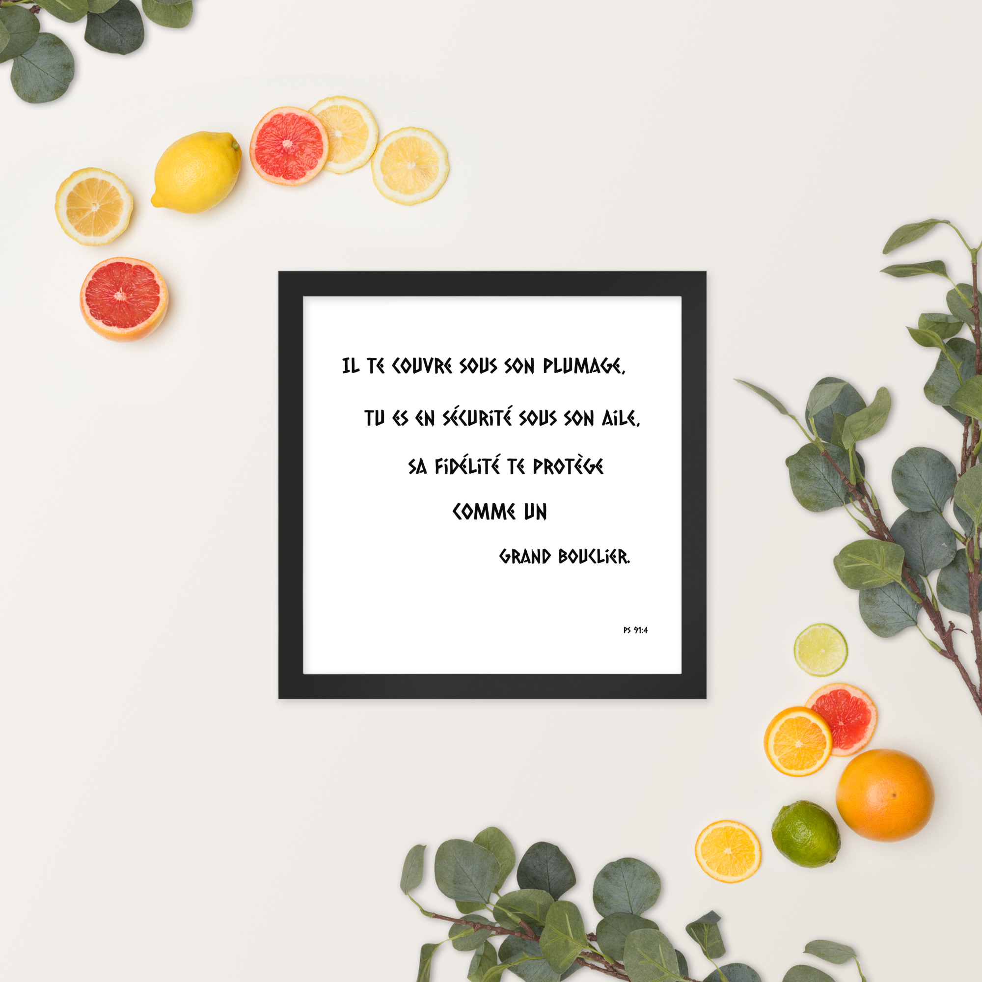 Poster premium encadré "Ps 91:4" – Image 8
