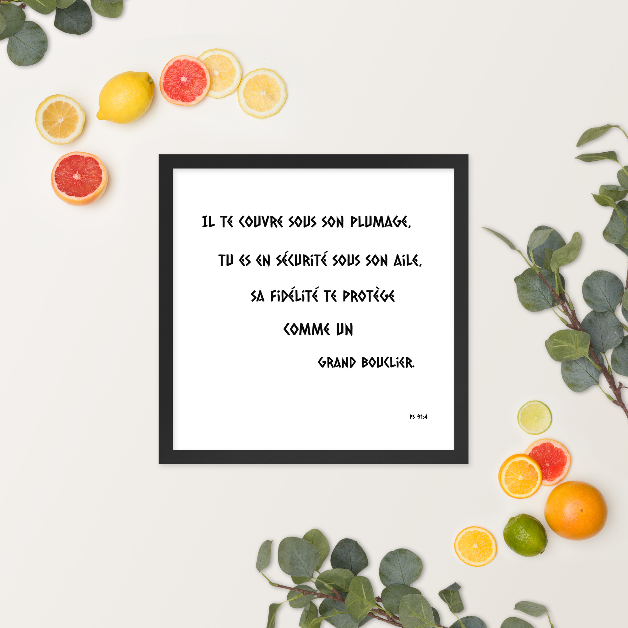 Poster premium encadré "Ps 91:4" – Image 9