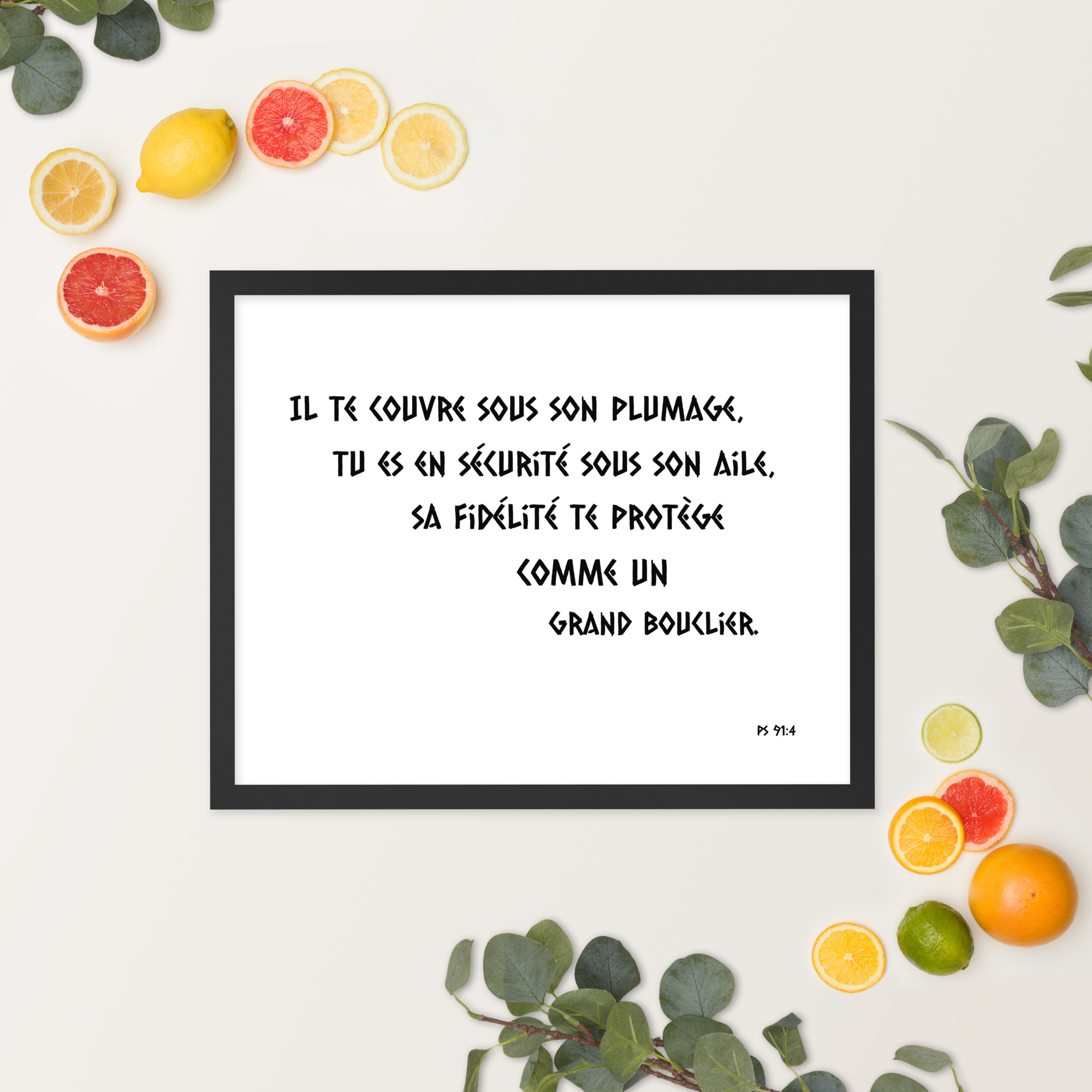 Poster premium encadré "Ps 91:4" – Image 10