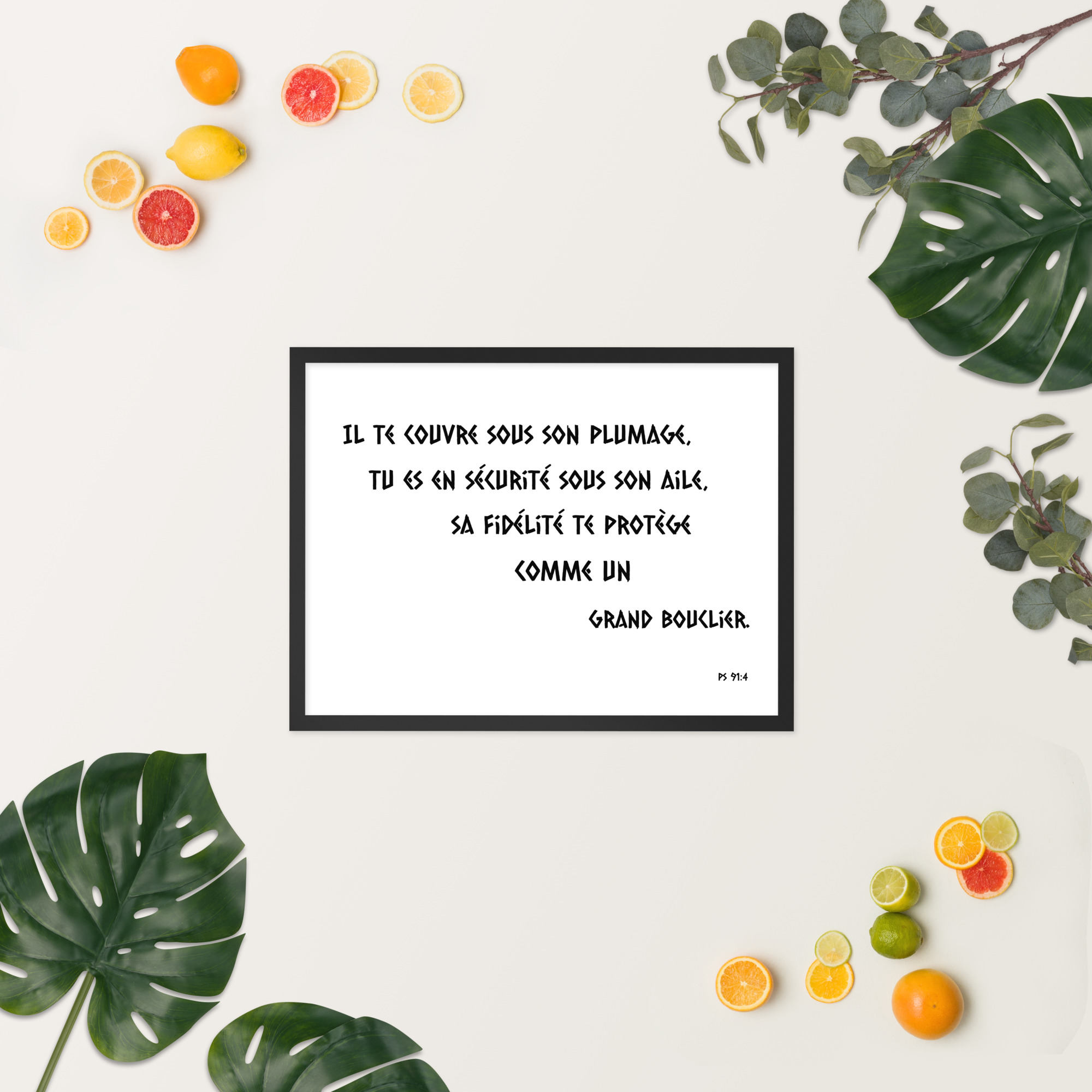 Poster premium encadré "Ps 91:4" – Image 12
