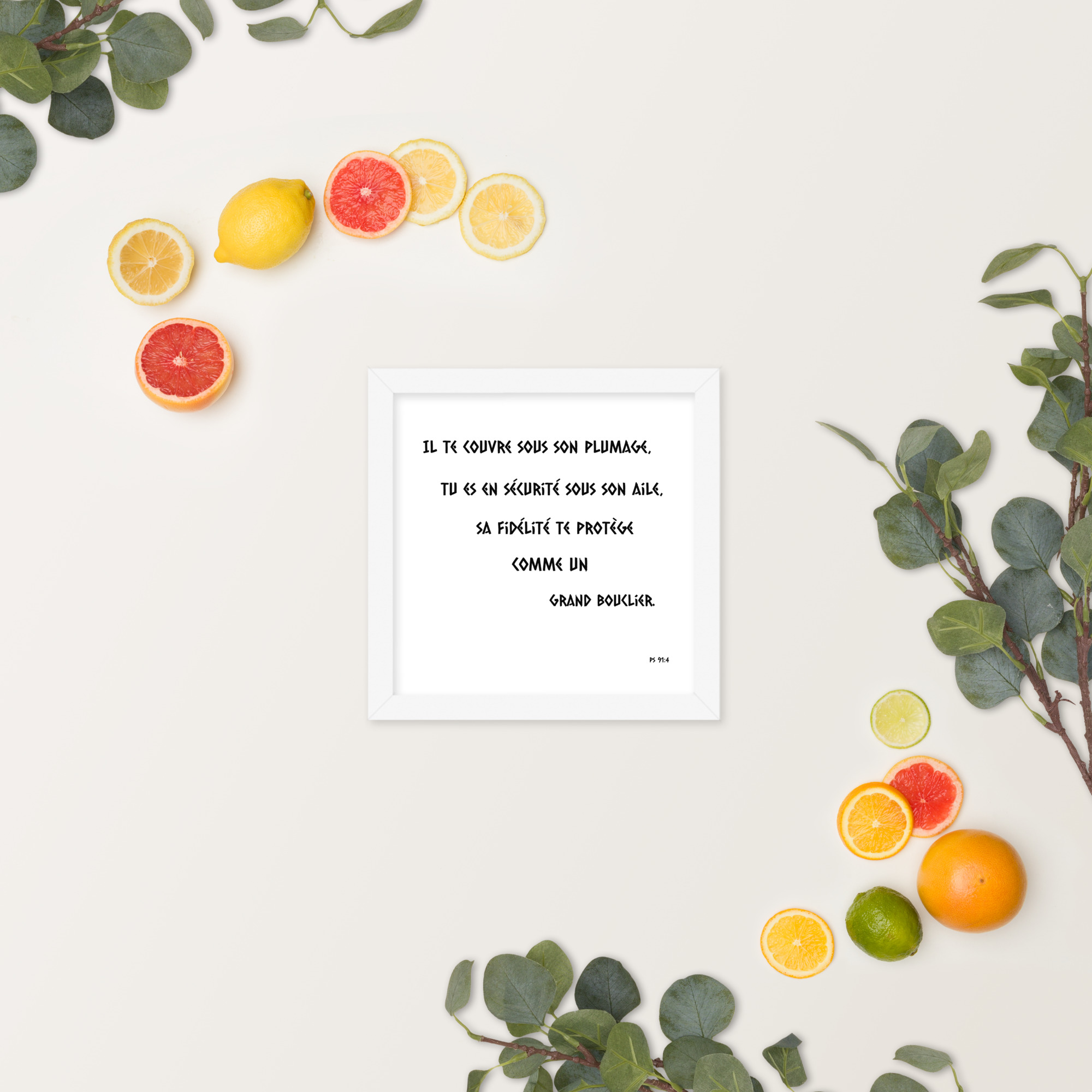 Poster premium encadré "Ps 91:4" – Image 14