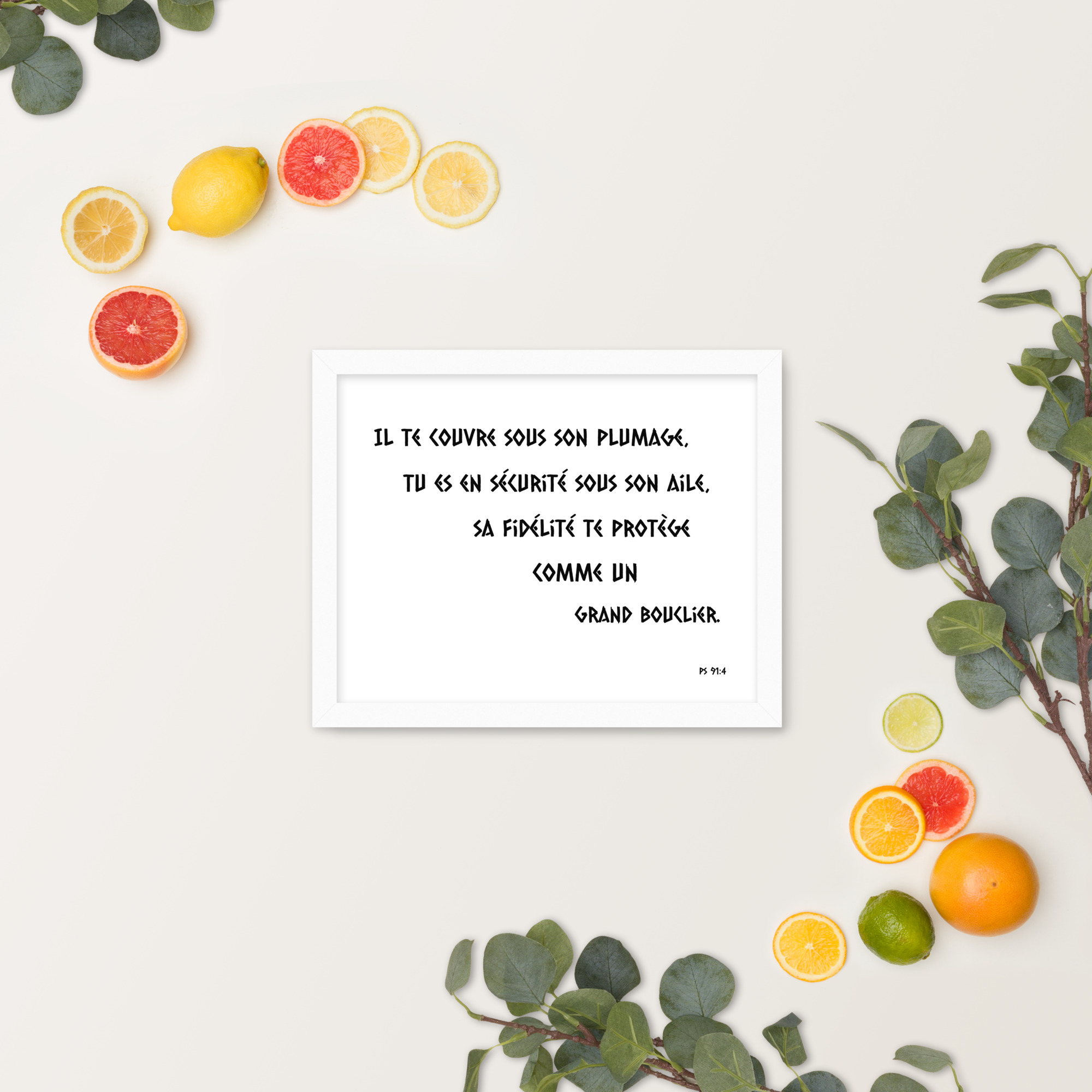 Poster premium encadré "Ps 91:4" – Image 15