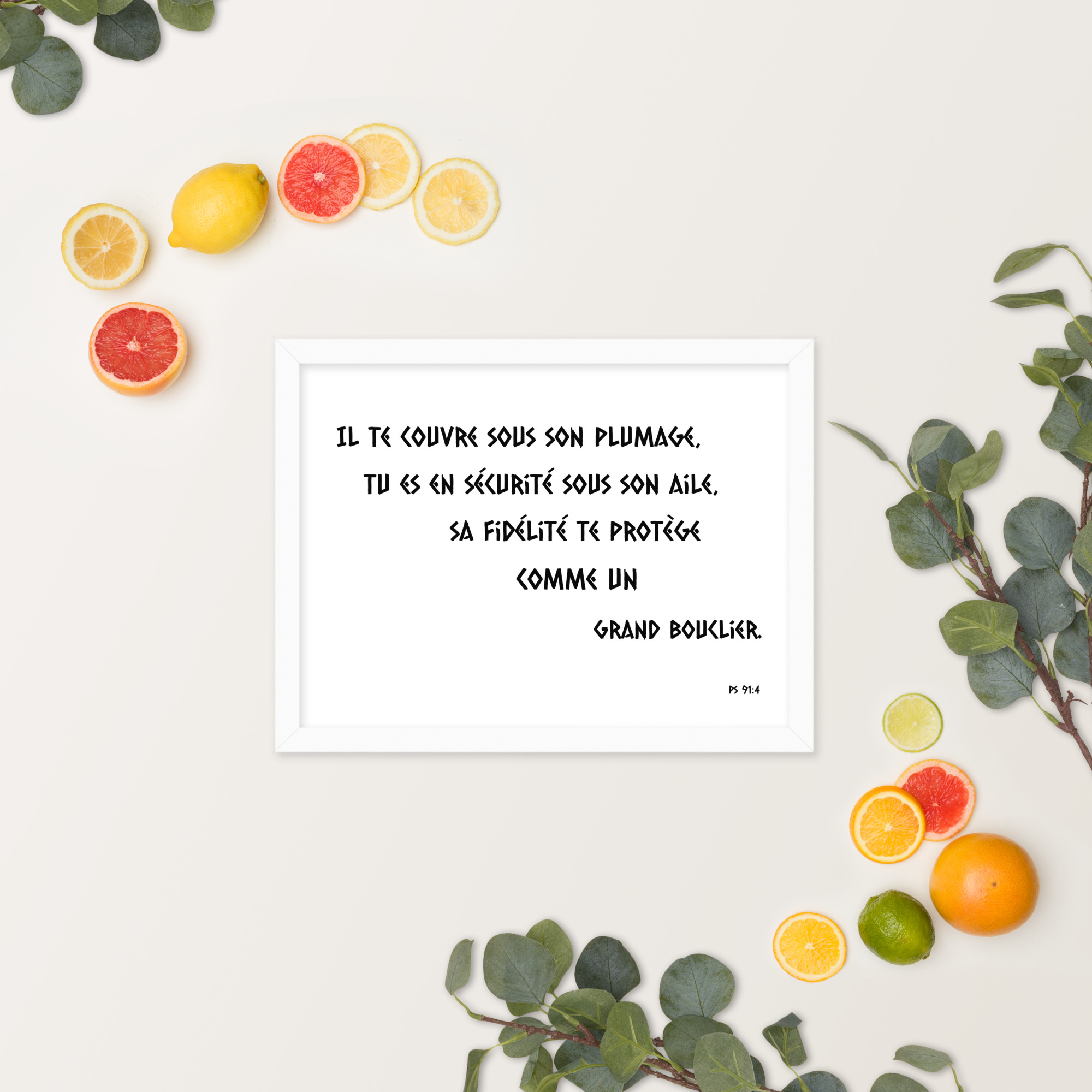 Poster premium encadré "Ps 91:4" – Image 17