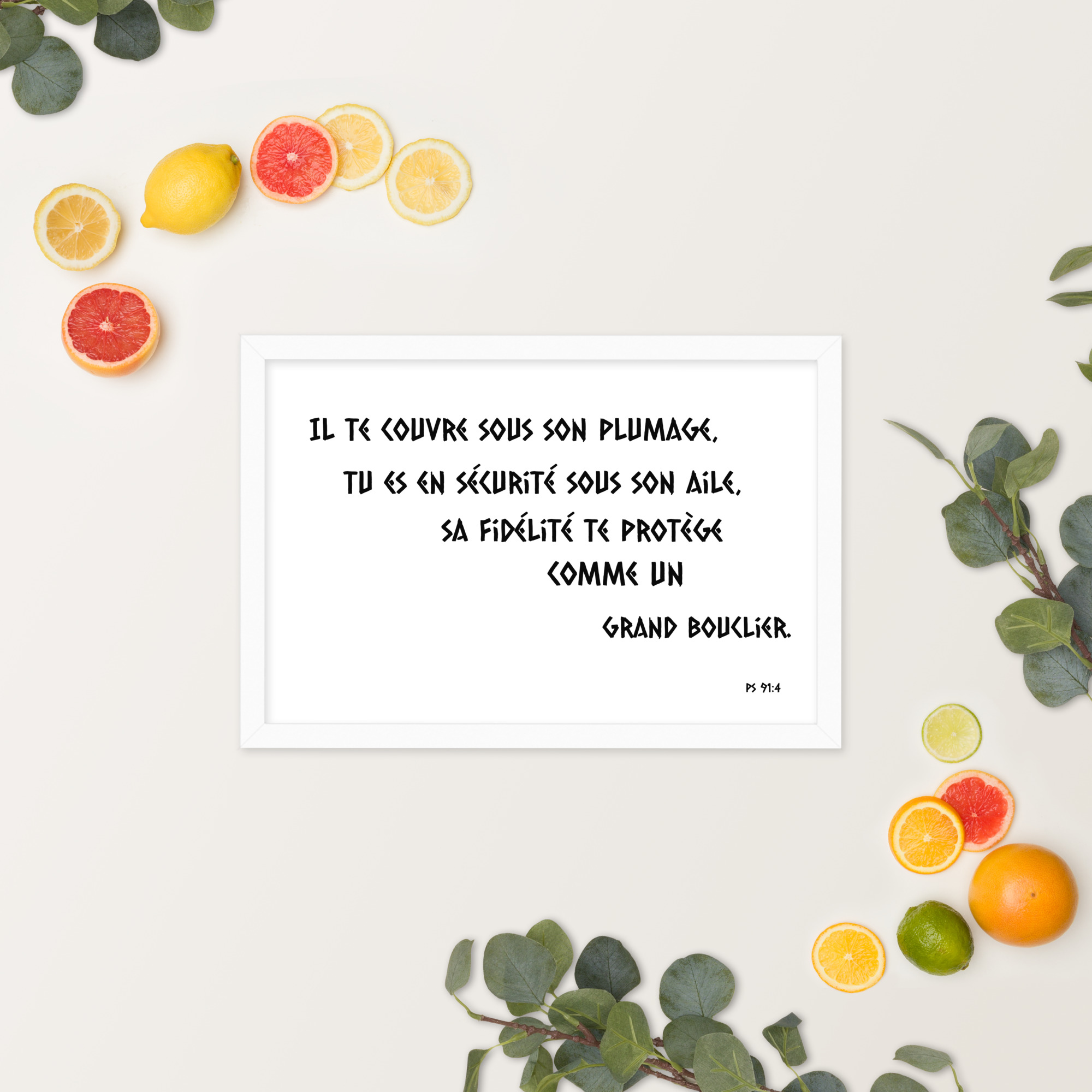 Poster premium encadré "Ps 91:4" – Image 18