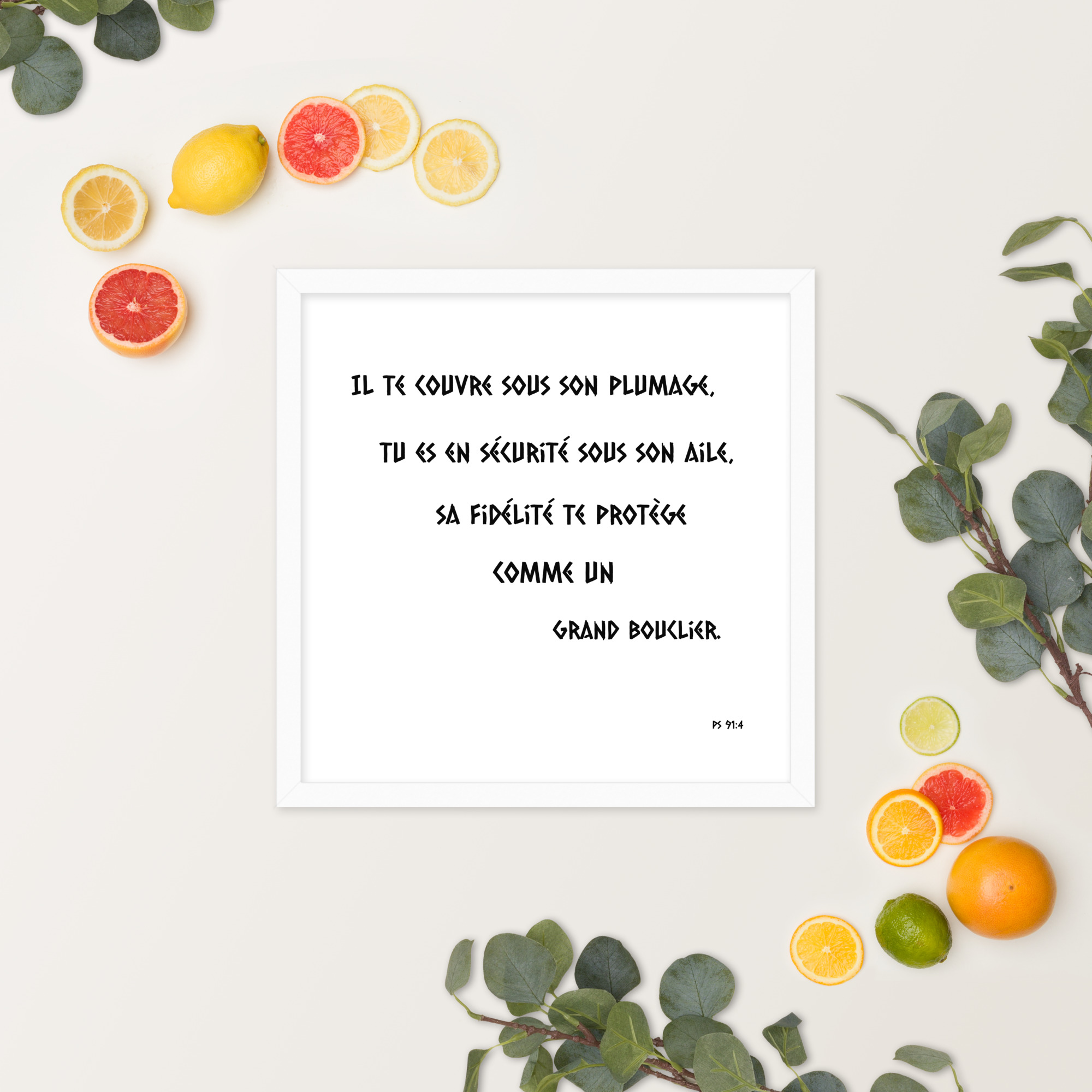Poster premium encadré "Ps 91:4" – Image 20