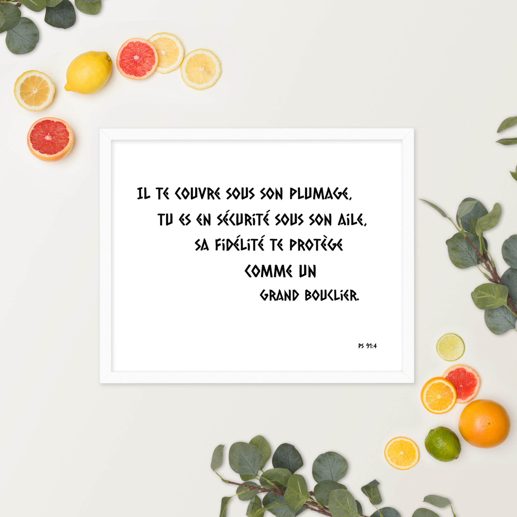 Poster premium encadré "Ps 91:4" – Image 21