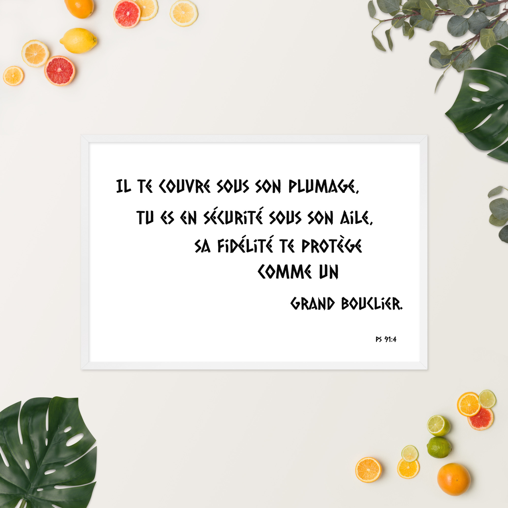 Poster premium encadré "Ps 91:4" – Image 24