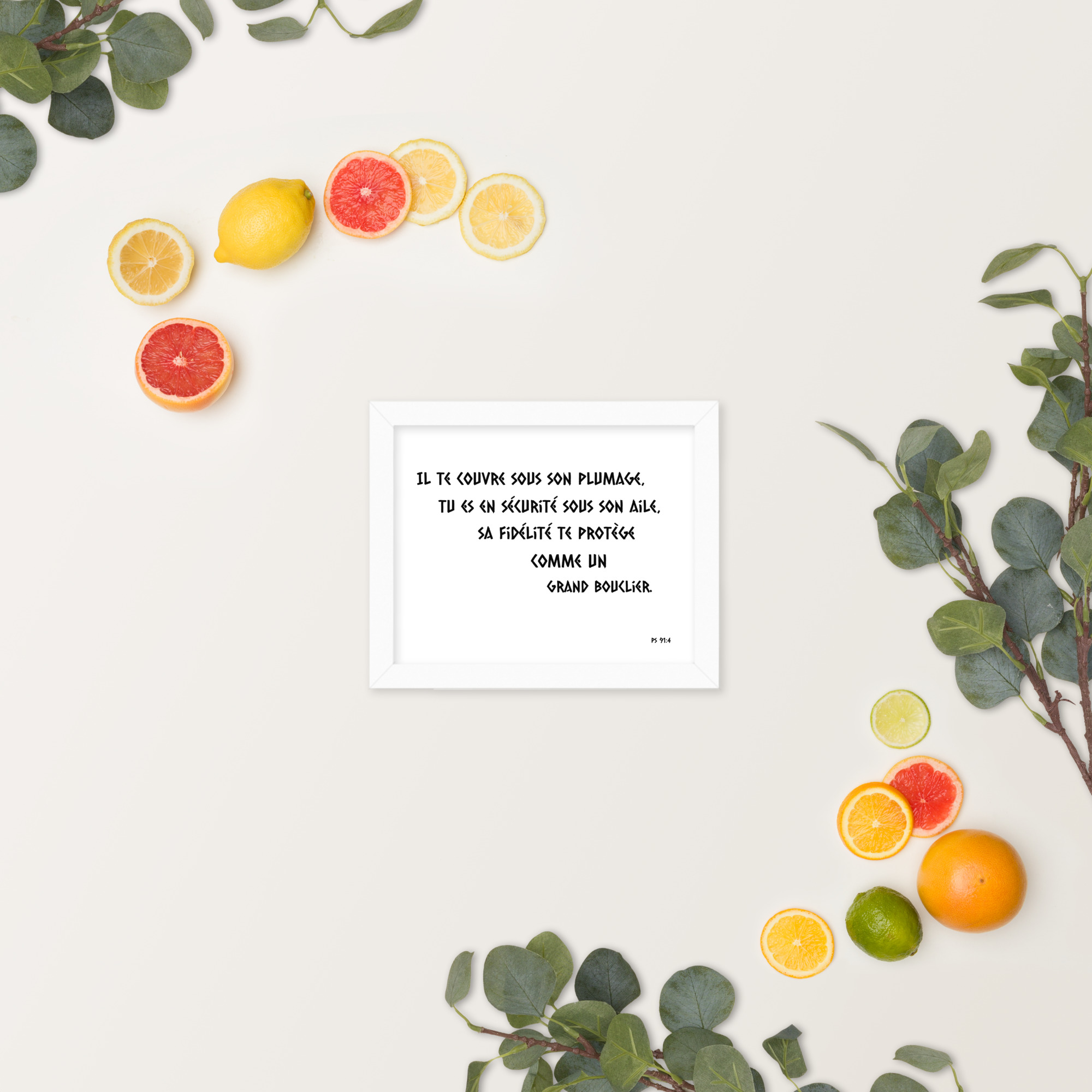 Poster premium encadré "Ps 91:4" – Image 13