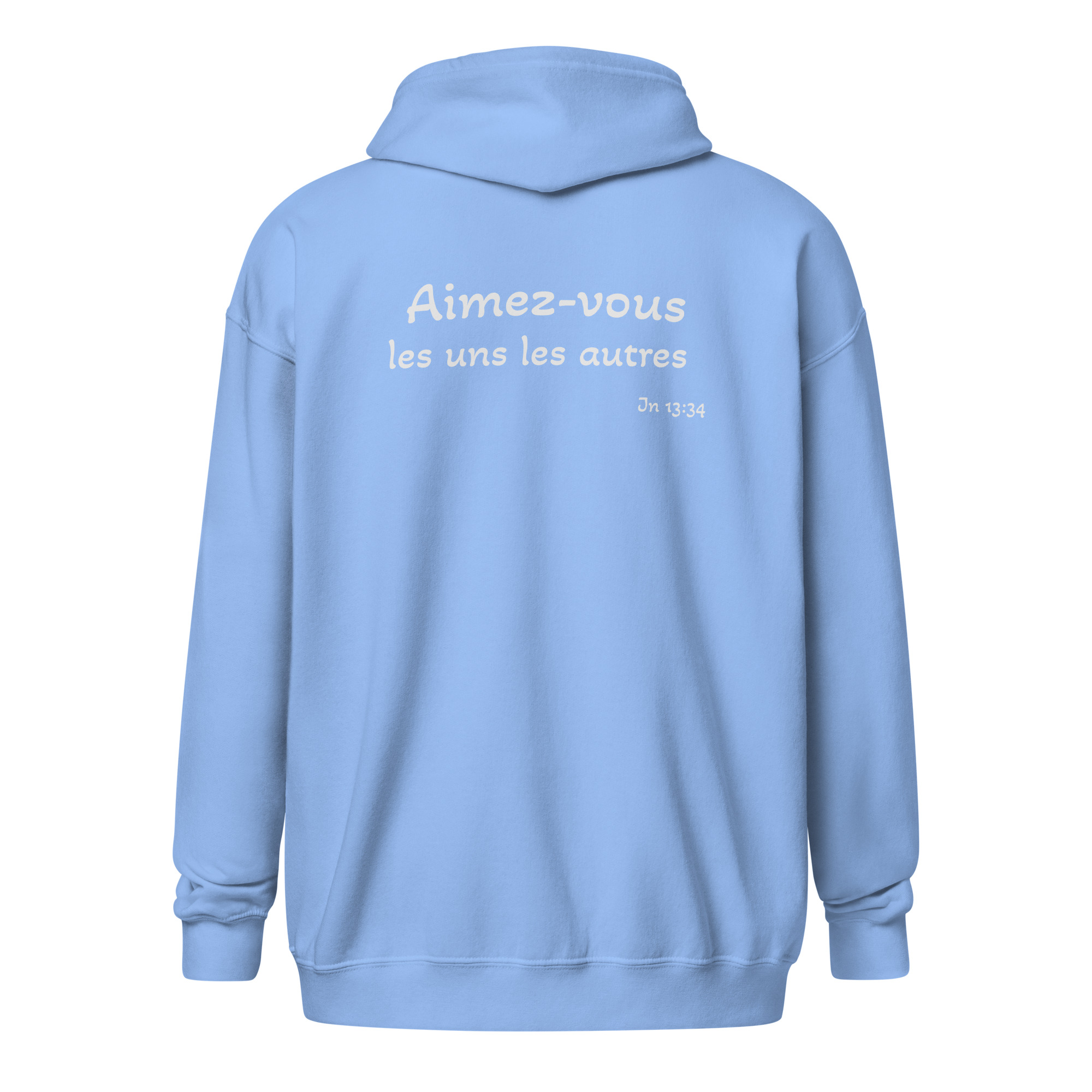 Sweat à capuche épais unisexe à fermeture éclair "Aimez-vous les uns les autres" – Image 41