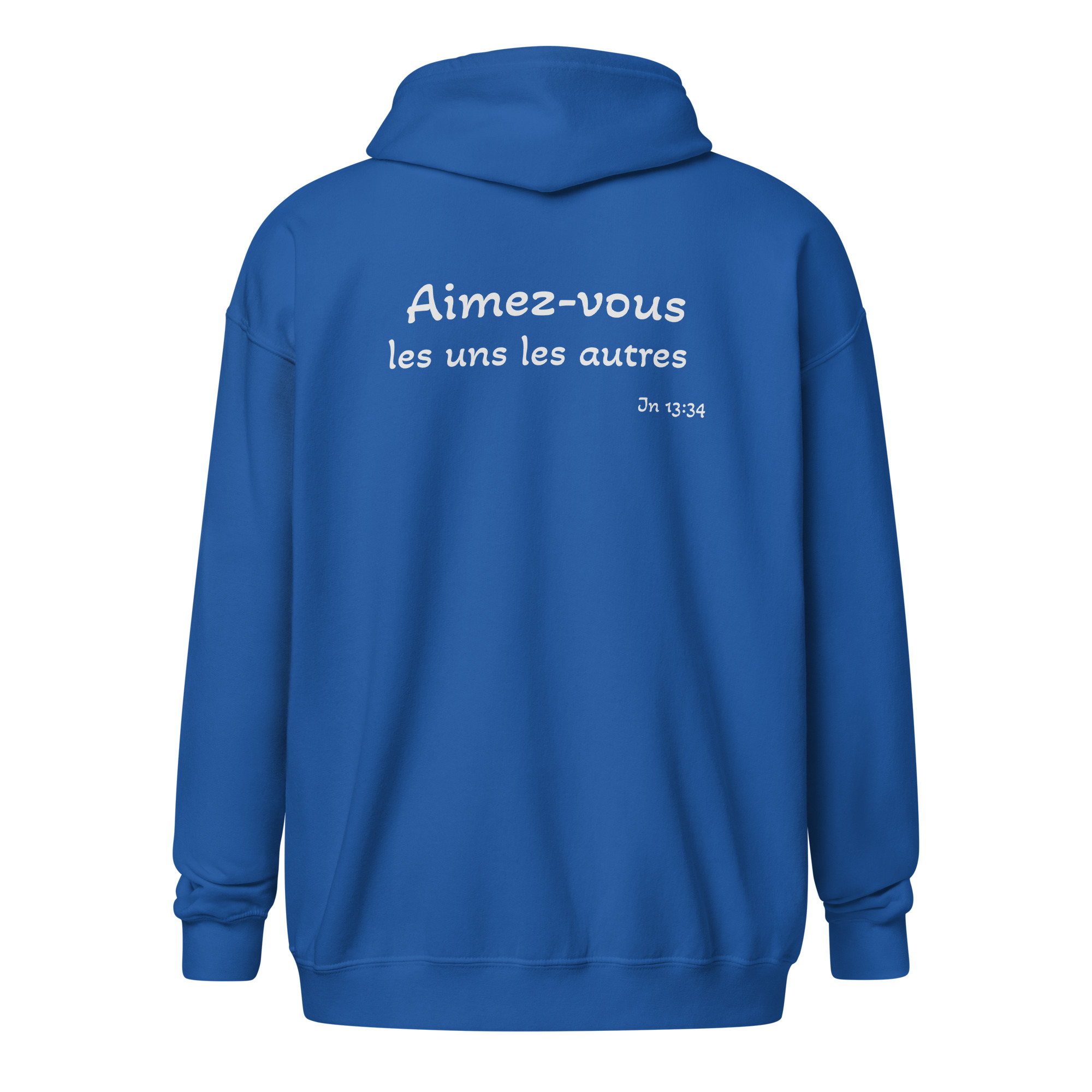 Sweat à capuche épais unisexe à fermeture éclair "Aimez-vous les uns les autres" – Image 37