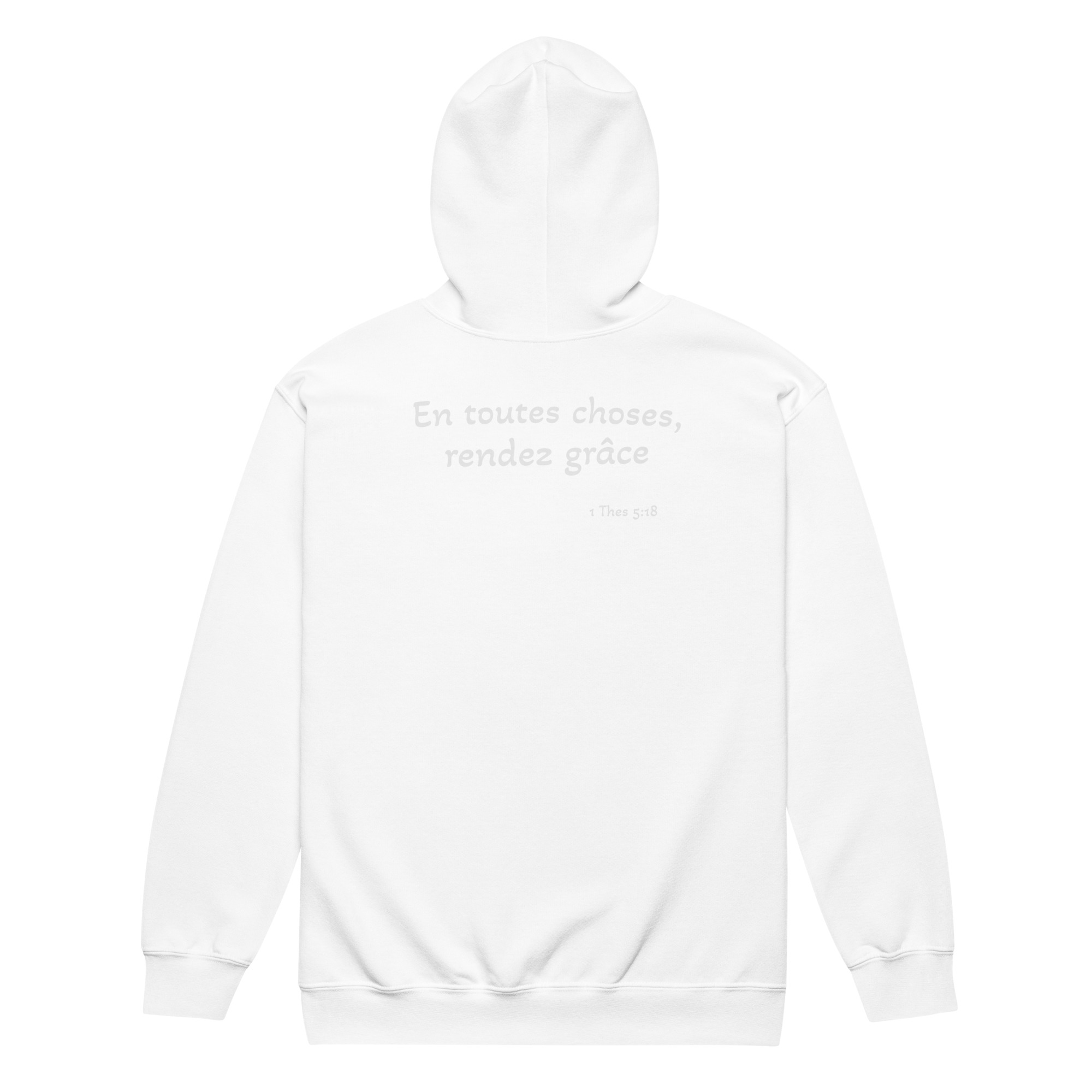 Sweat à capuche épais unisexe à fermeture éclair "En toutes choses, rendez grâce" – Image 13