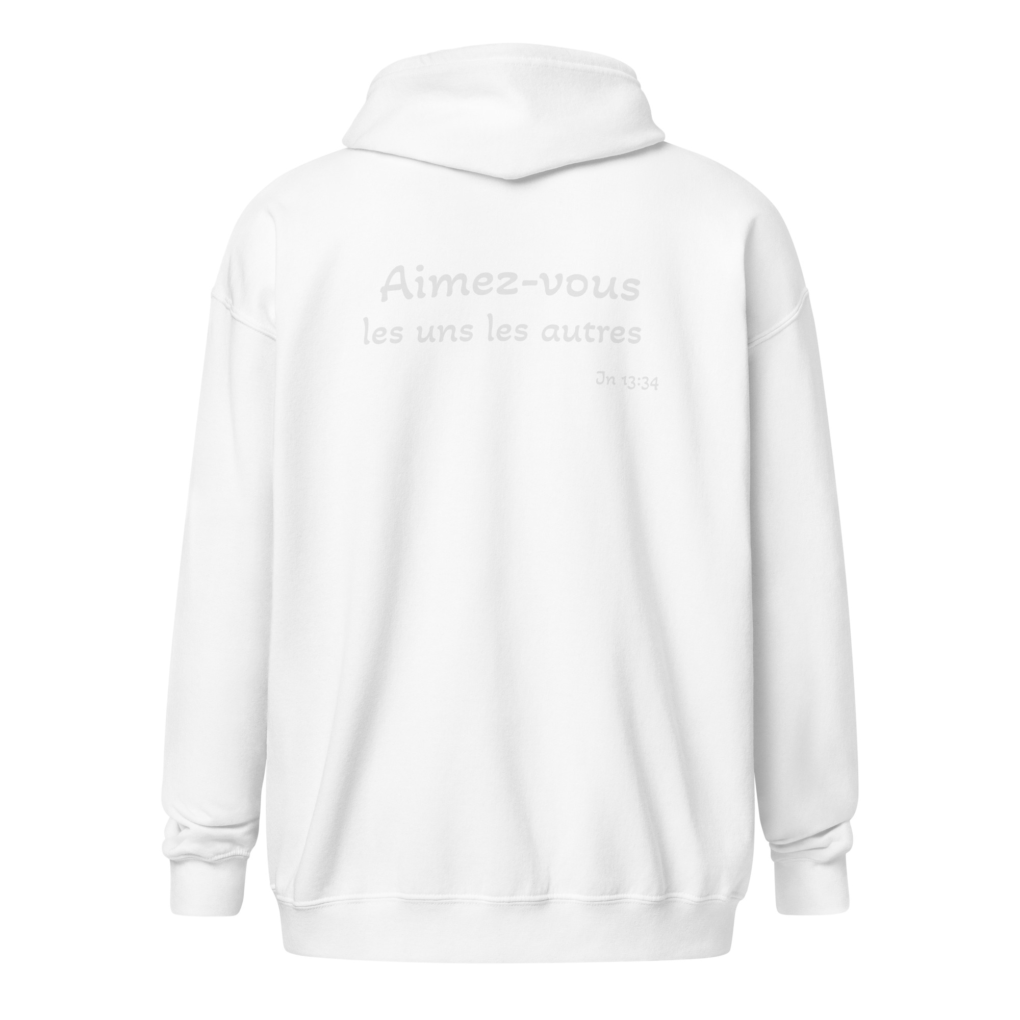 Sweat à capuche épais unisexe à fermeture éclair "Aimez-vous les uns les autres" – Image 49