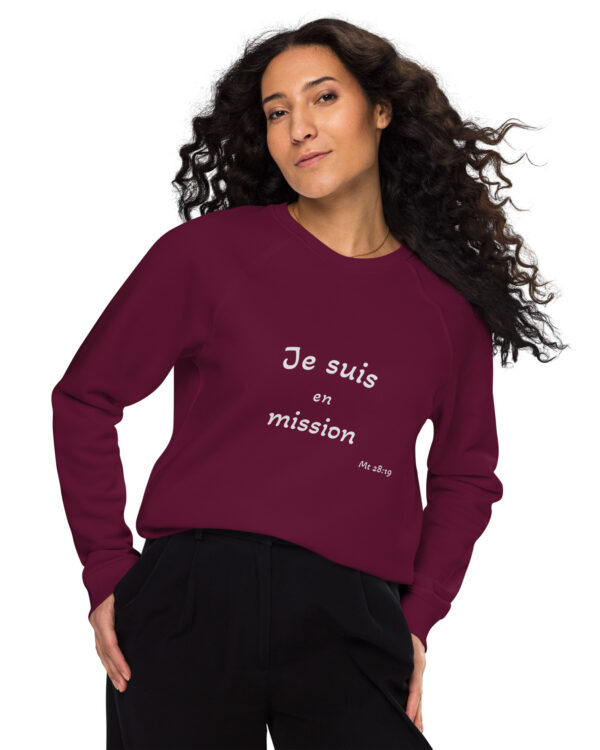 Sweatshirt écologique unisexe « Je suis en mission »