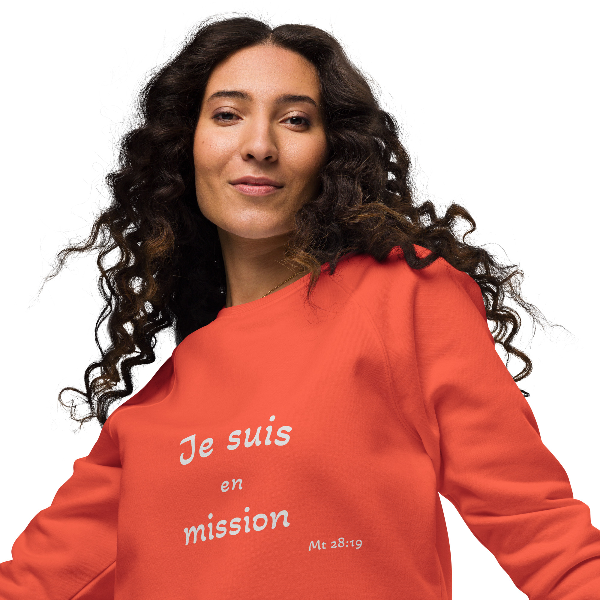 Sweatshirt écologique raglan unisexe "Je suis en mission" – Image 10