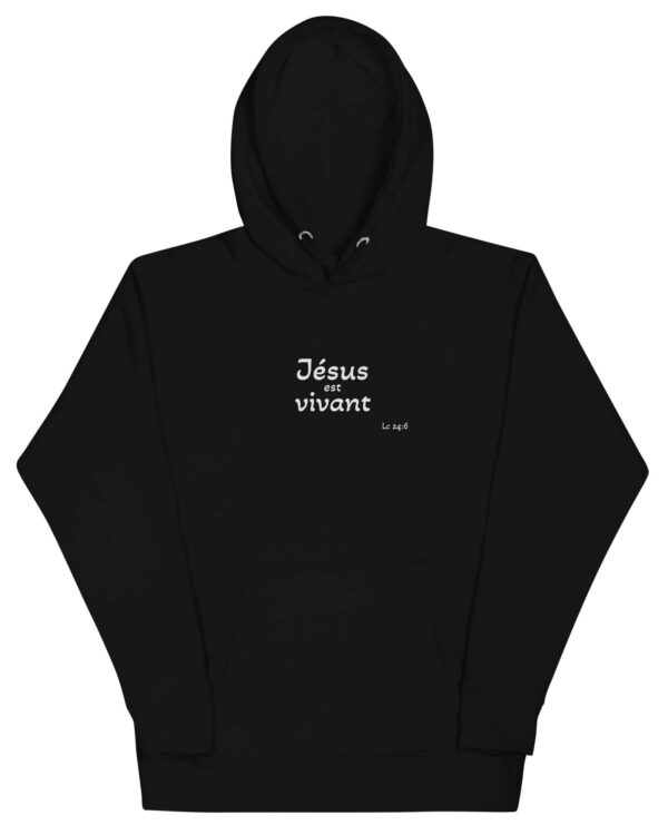 Sweat à capuche unisexe « Jésus est vivant »