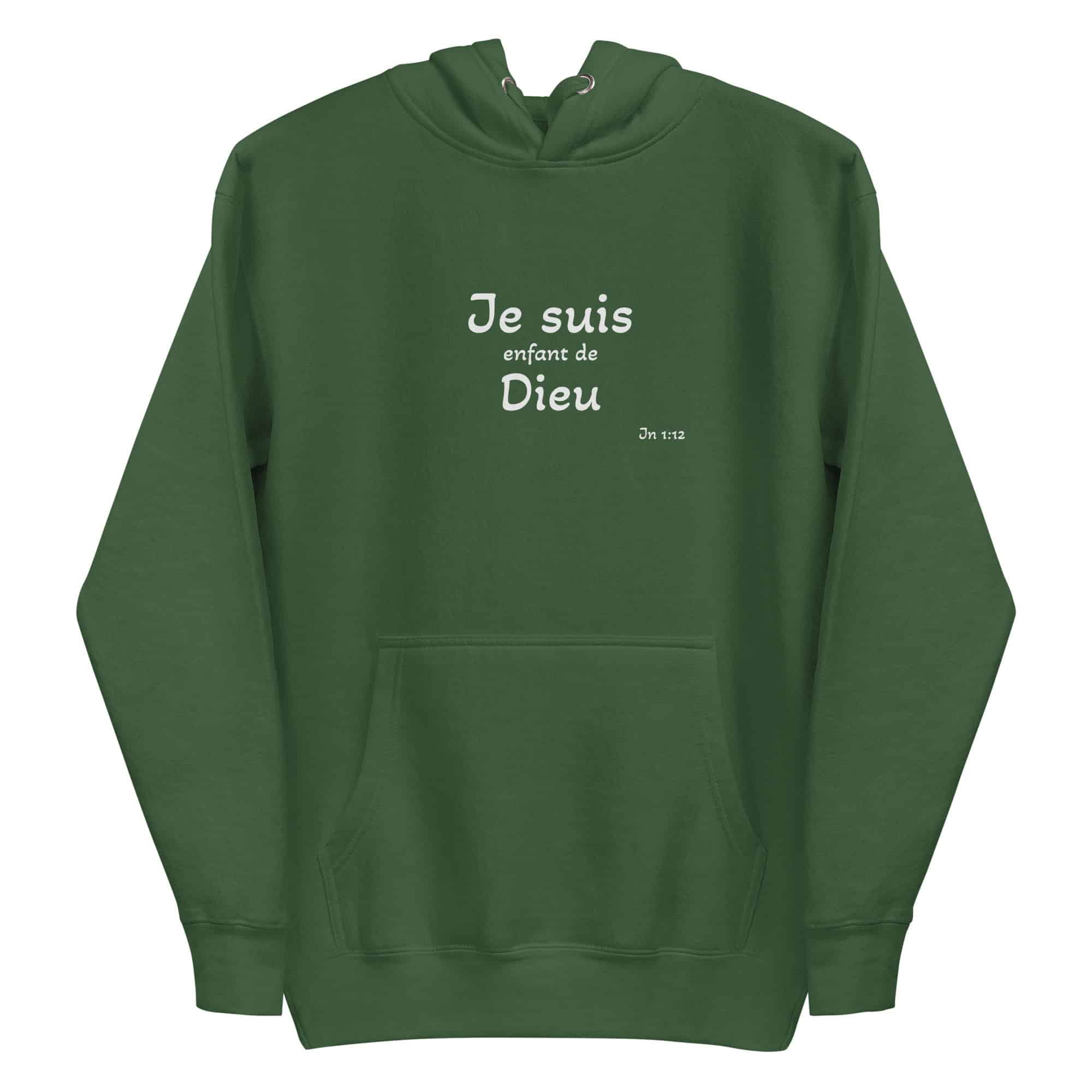 Sweat à Capuche Unisexe "Je suis enfant de Dieu" – Image 8