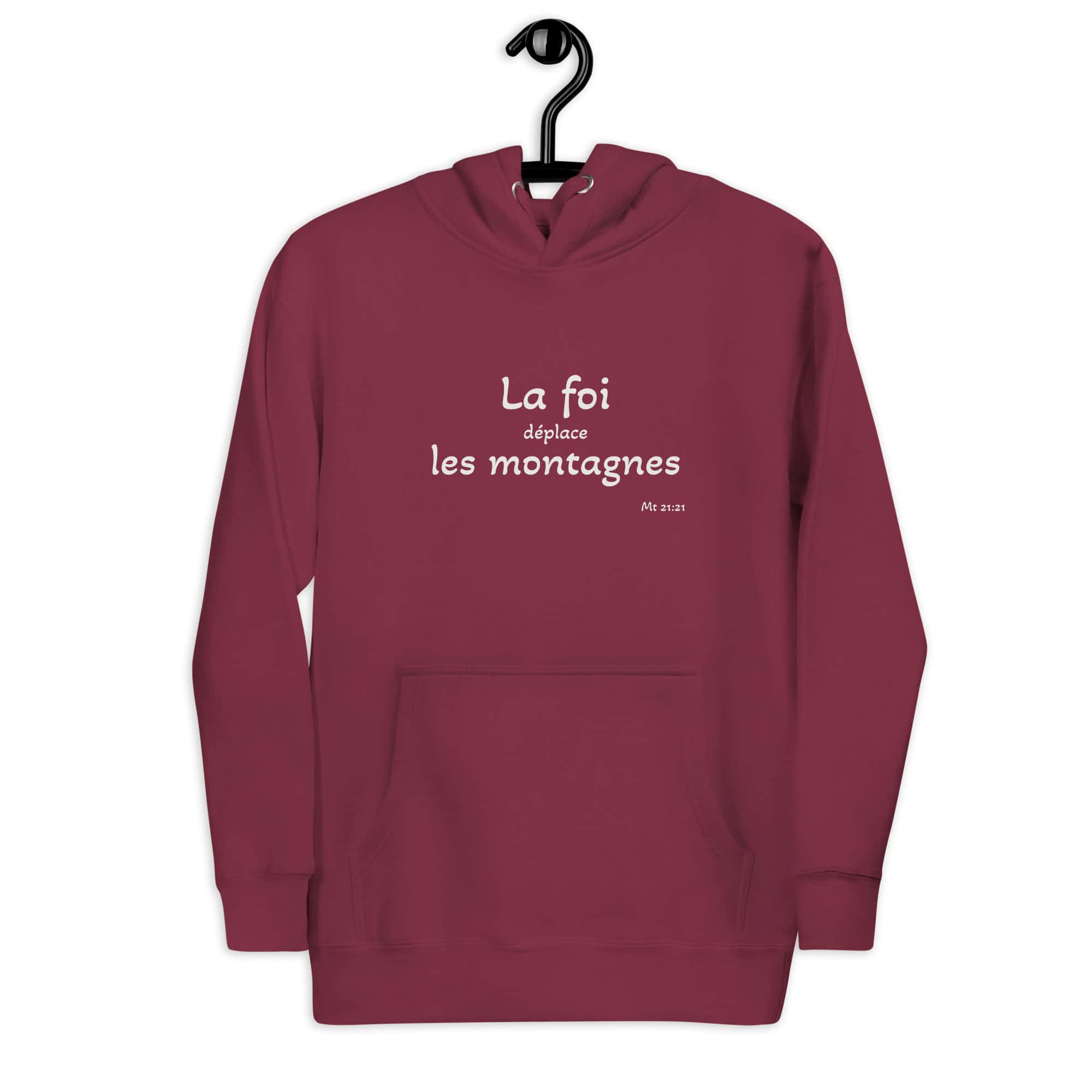 Sweat à Capuche Unisexe "La foi déplace les montagnes" – Image 5