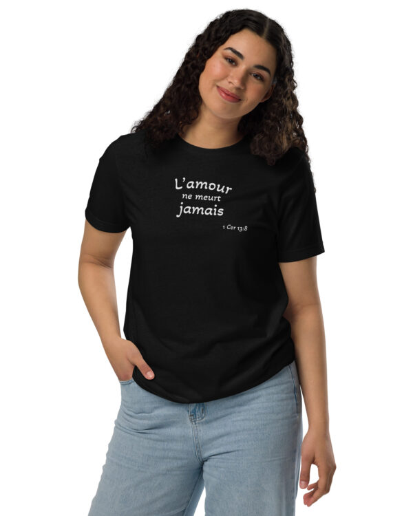 T-shirt écologique unisexe « L’amour ne meurt jamais »