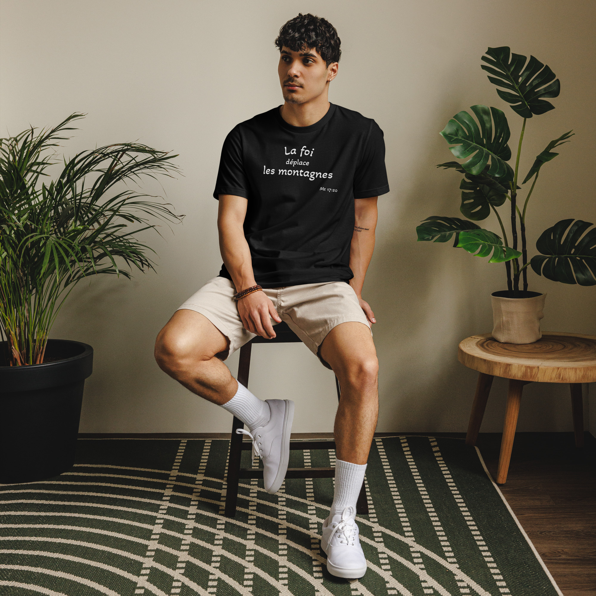 T-shirt unisexe classique écologique "La foi déplace les montagnes" – Image 4