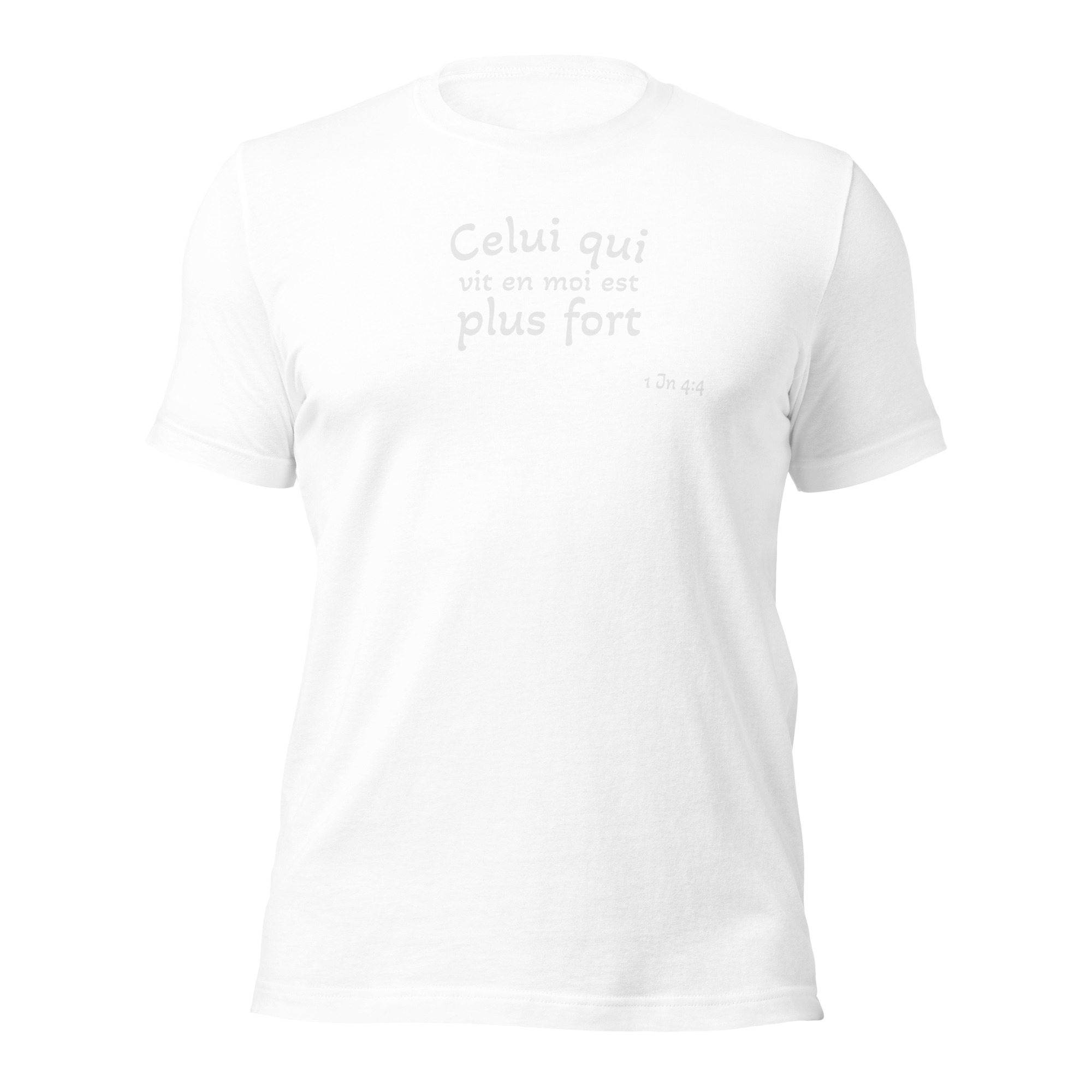 T-shirt unisexe classique écologique "Celui qui vit en moi est plus fort" – Image 7
