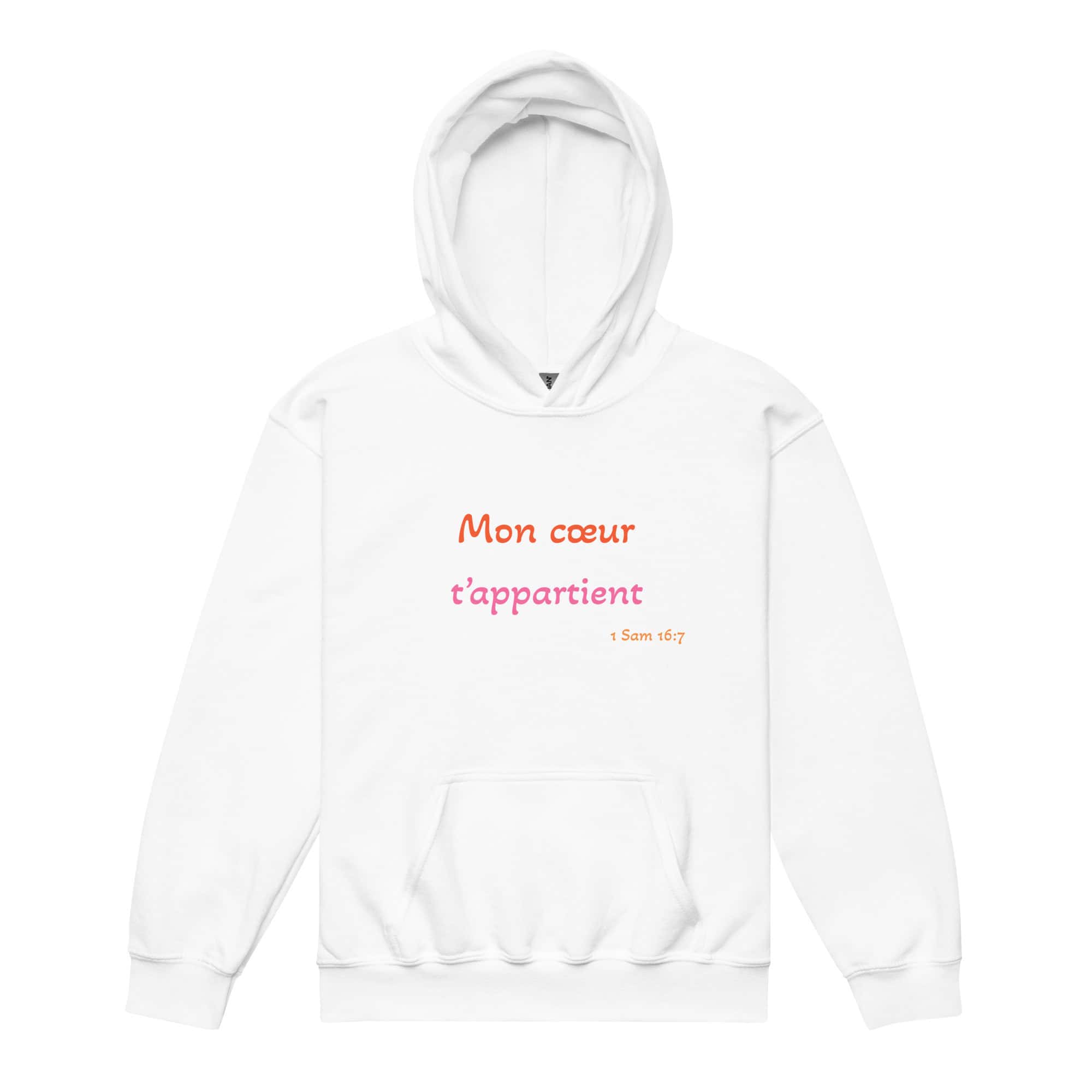 Sweat à capuche épais pour les jeunes "Mon cœur t’appartient"