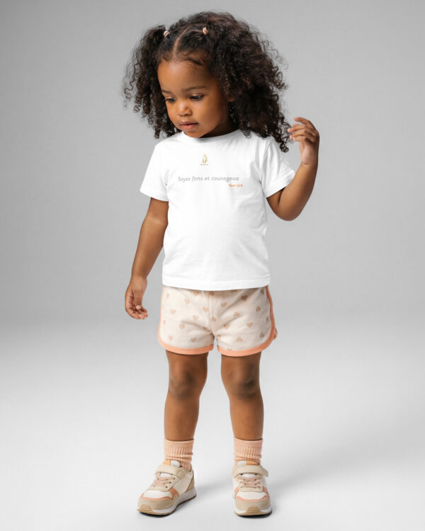 T-shirt bébé « Soyez forts et courageux »