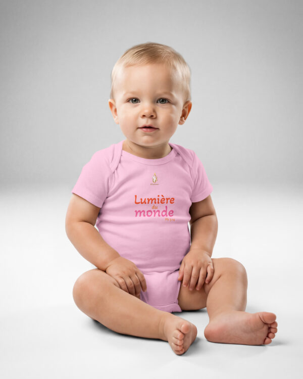 Body bébé KHAWNAN, parole « Lumière du monde ».