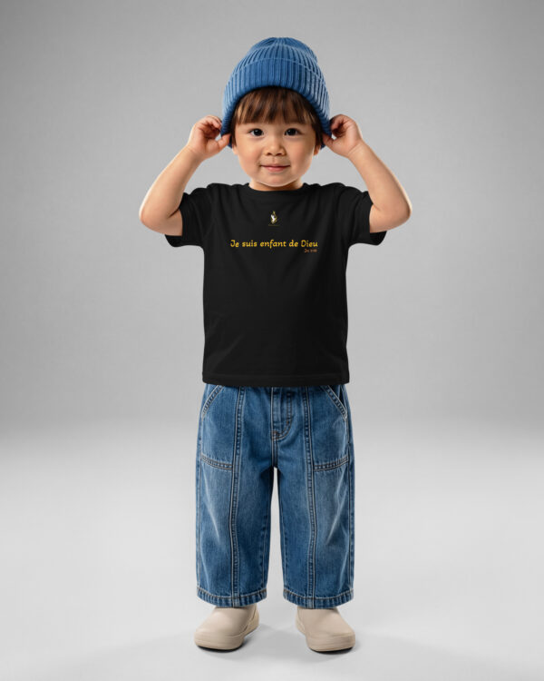 T-shirt bébé KHAWNAN, parole « Je suis enfant de Dieu ».